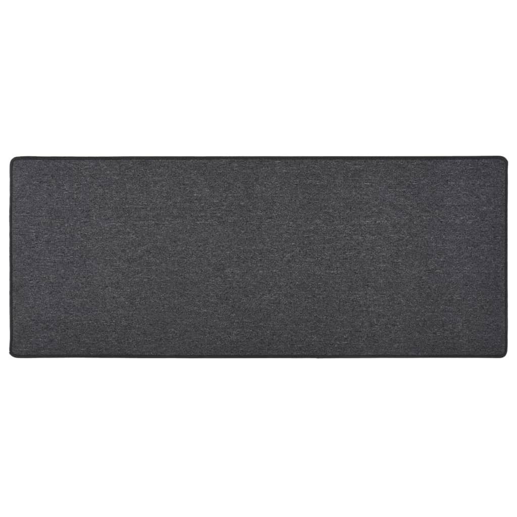 vidaXL Teppich Teppichläufer Anthrazit 80x200 cm, Rechteckig, Höhe: 0.3 mm