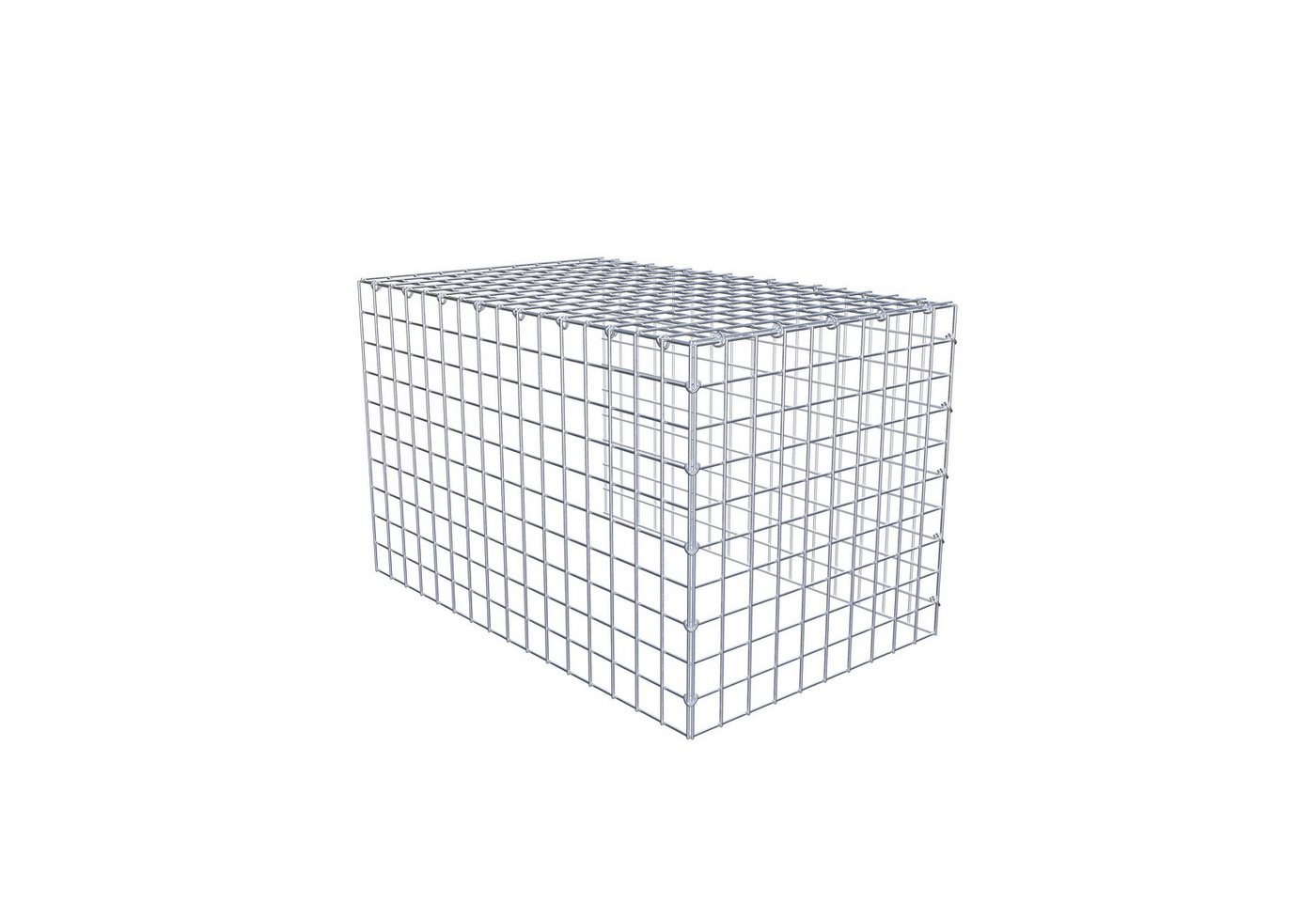 Thumbnail - Gabiona Gabionenzaun Anbaugabione Typ 4 80 cm x 50 cm x 50 cm (L x H x T), Maschenweite 5, (Anbaugabione Typ 4 80 cm x 5...