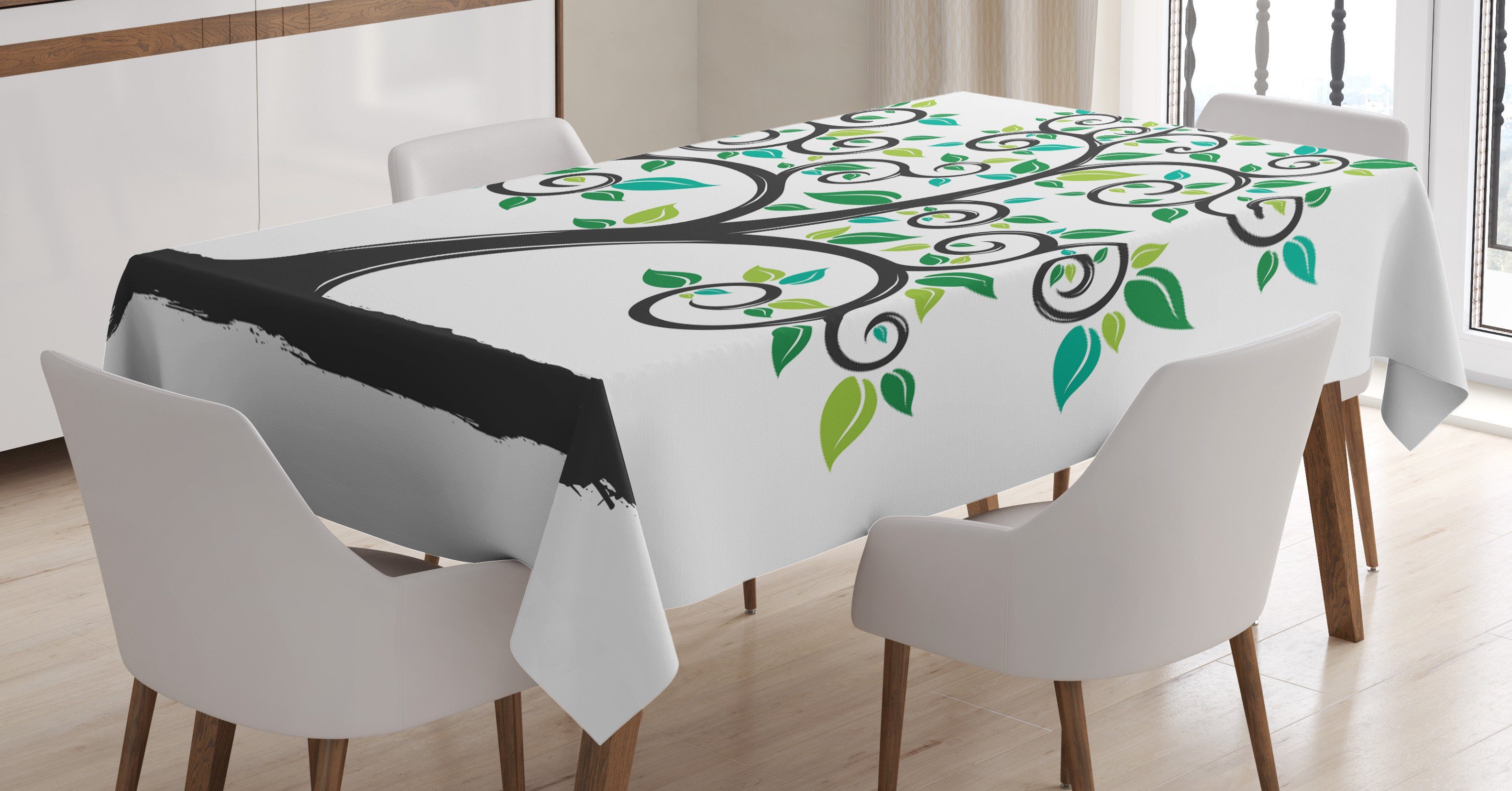 Farben, Baum Waschbar geeignet den Abstrakt Farbfest Tischdecke Für Abakuhaus Natur Klare Außen Minimalist Bereich