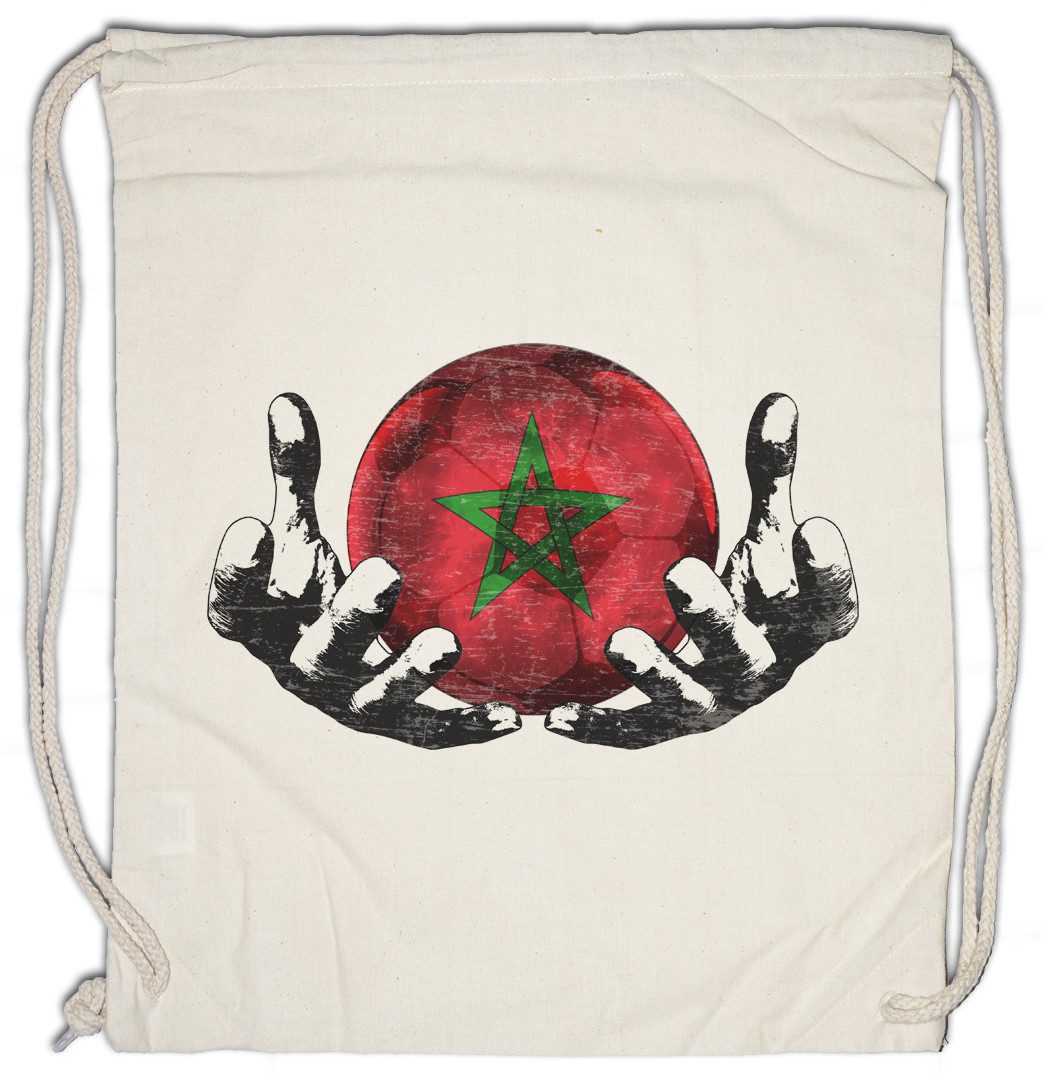 Urban Backwoods Turnbeutel Morocco Football Magic Ball Turnbeutel Marokko Marokkanisch (1-tlg), Marokkanische Fahne Moroccan Fußball