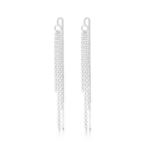 Elli Paar Ohrhänger Durchzieher Ketten Style Elegant 925 Silber