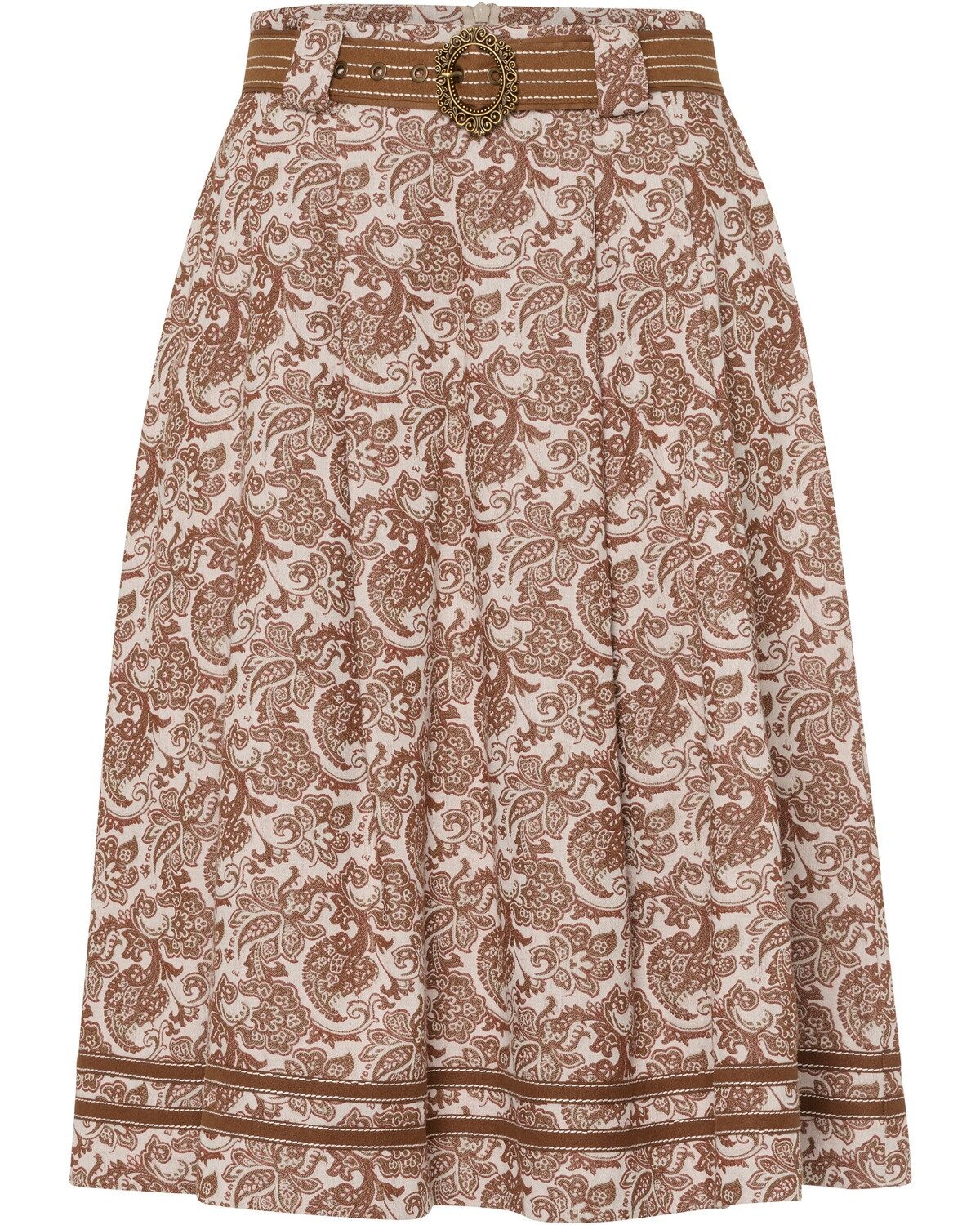 KRÜGER COLLECTION Trachtenrock Midirock mit Paisley-Muster günstig online kaufen