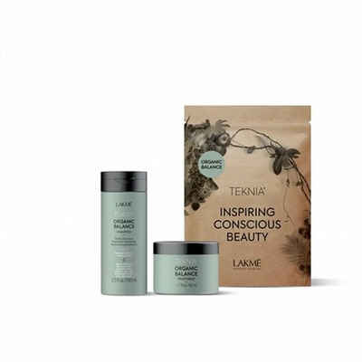 Lakmé Haarshampoo Teknia Reisepaket Organic Balance: Shampoo 100ml + Behandlungen 100ml