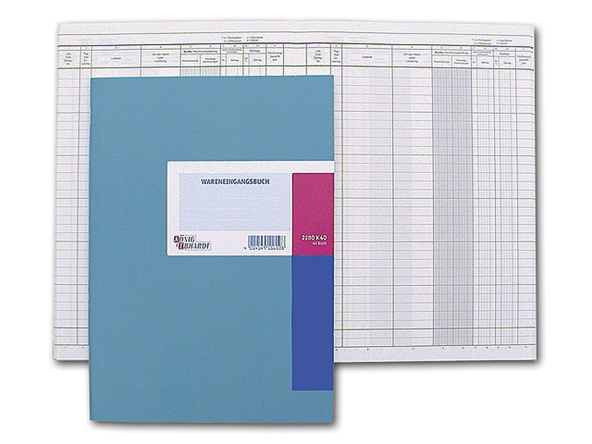 Formularblock Wareneingangsbuch A4 40 Blatt hellblau.