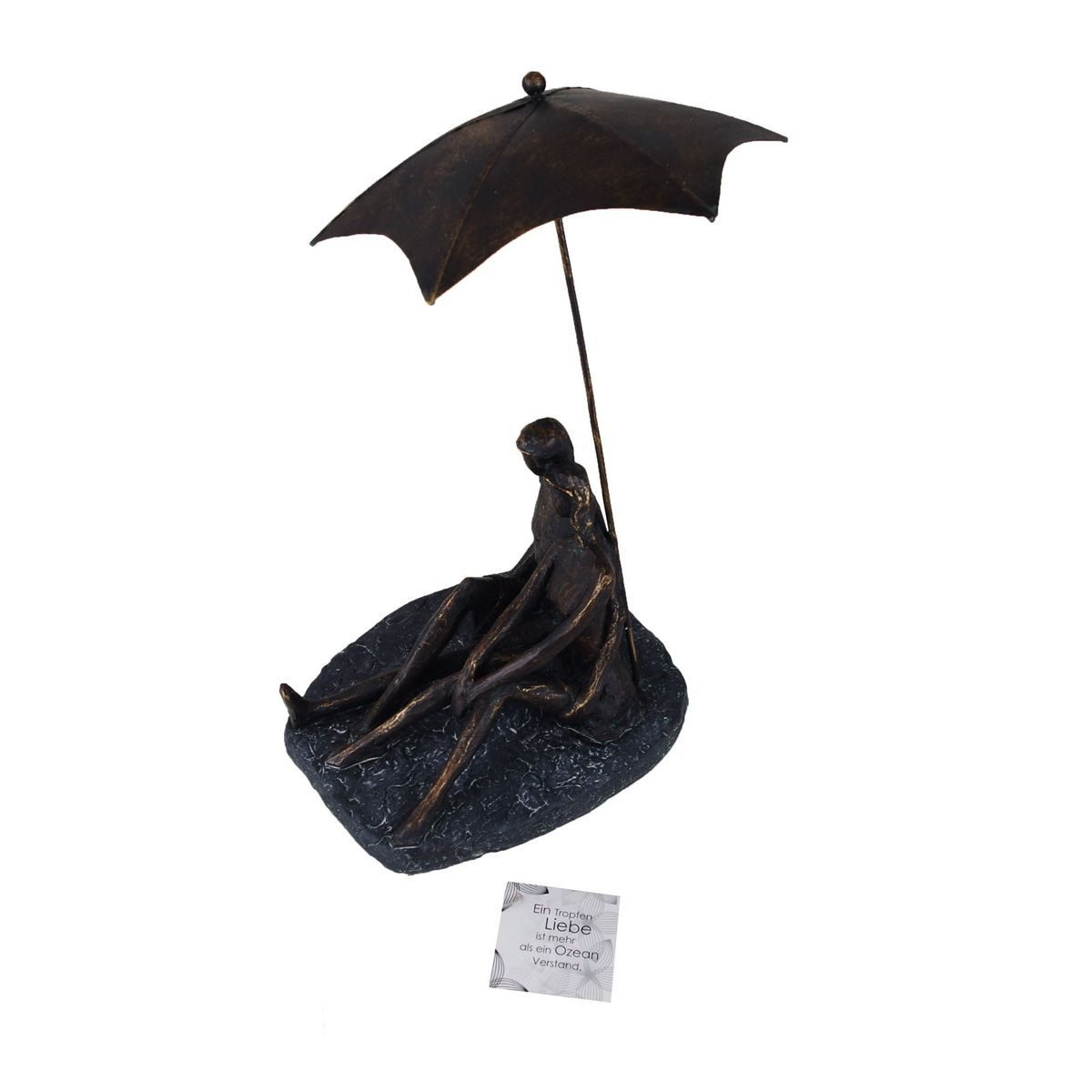 Casablanca Dekofigur Polystone Figur Deko ca. 31x17cm Skulptur bronze Rendezvous Dekofigur, hochwertige Ausführung
