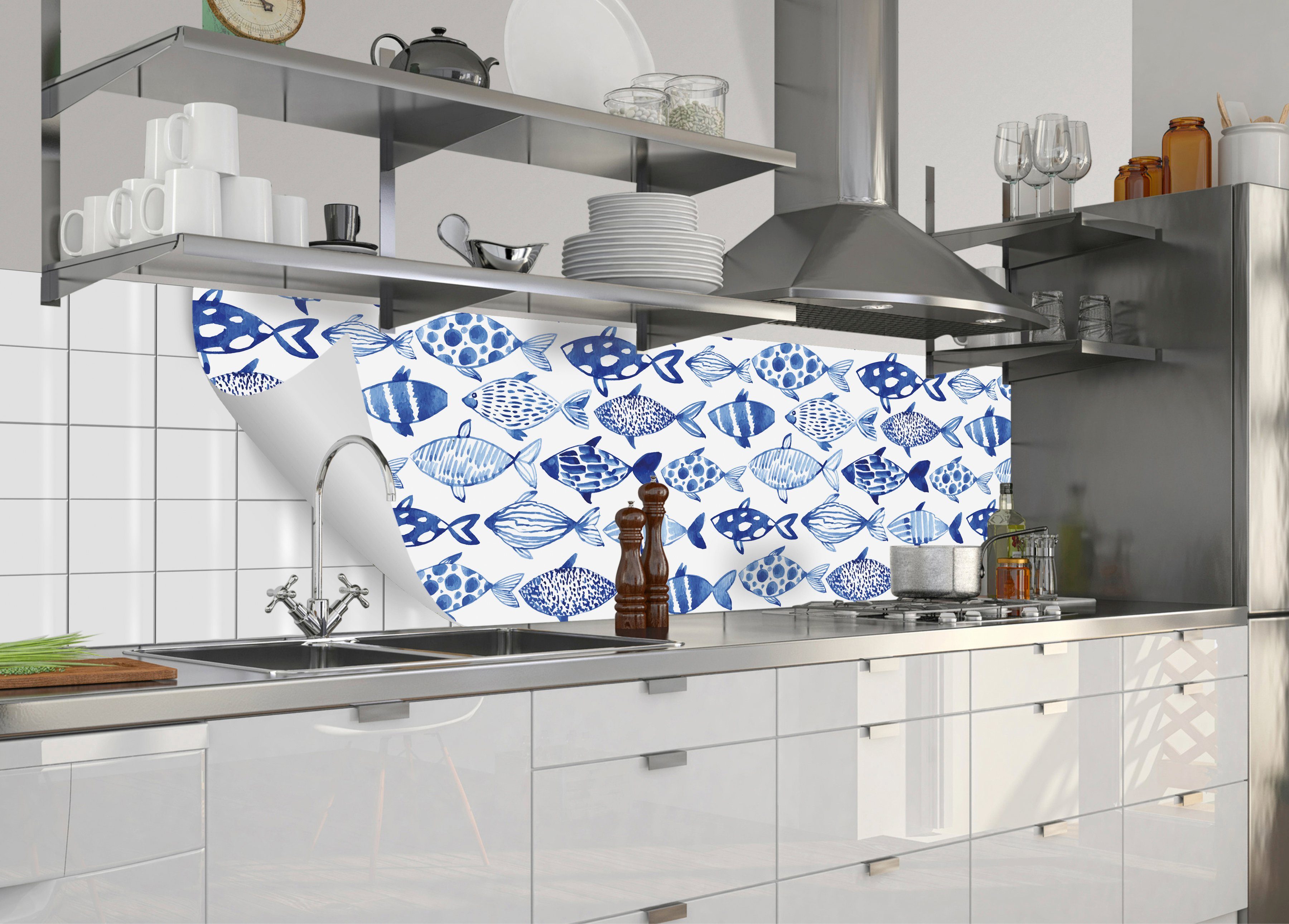 und Shoal, MySpotti Küchenrückwand-Folie Küchenrückwand fixy selbstklebende flexible