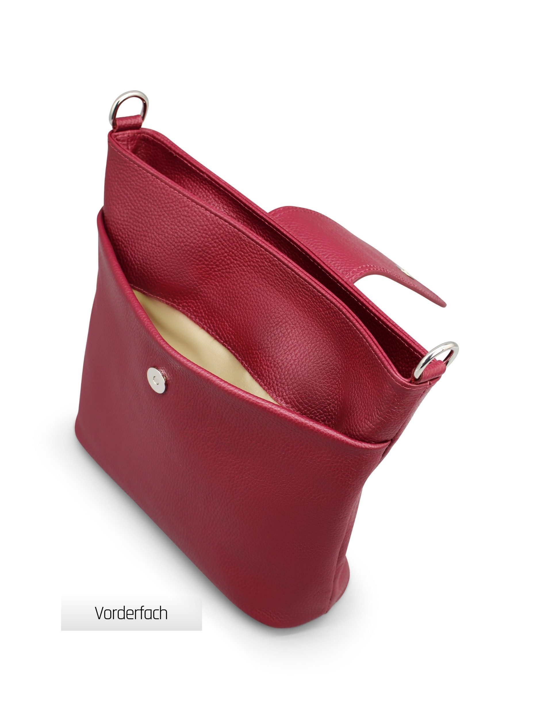 Adel Bags Schultertasche SARA Umhängetasche für Damen, Schultertasche aus Echtleder (Test SEHR GUT, Note 1.1), 20 Farboptionen, Hergestellt in Italien, mit 2 Riemen