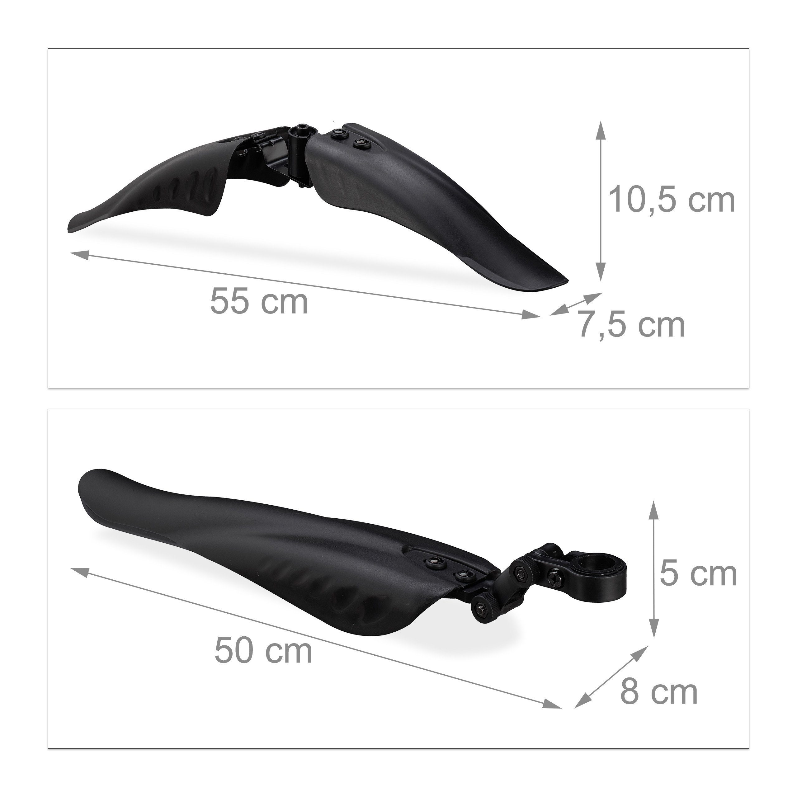 relaxdays Schutzblech 3 x Schutzblech Set vorn und hinten