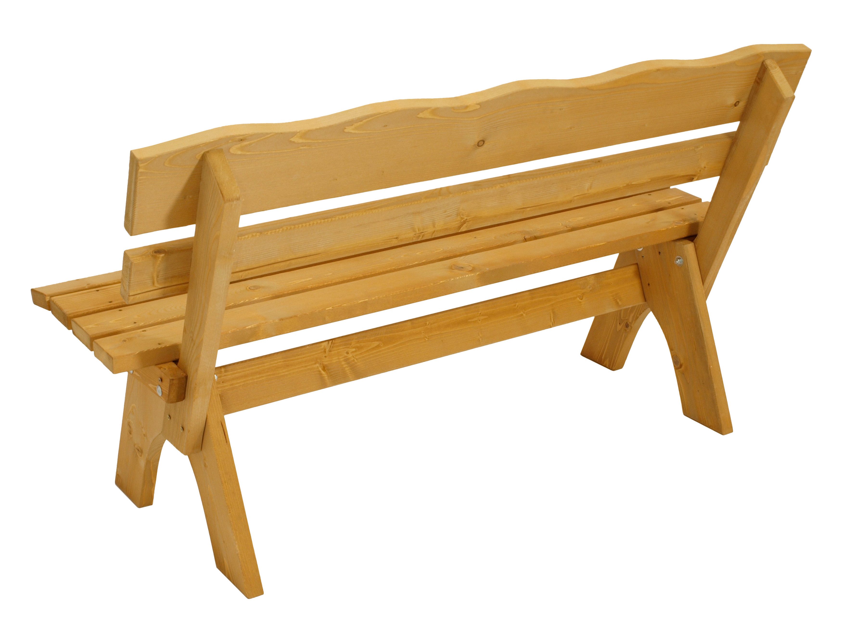 TPFGarden Garten-Essgruppe Drieburg, (3-tlg., Outdoor Garten Garnitur aus massivem Kiefernholz), 2x Bank 3-Sitzer & 1x Tisch 72x150cm - Hochwertige Verarbeitung