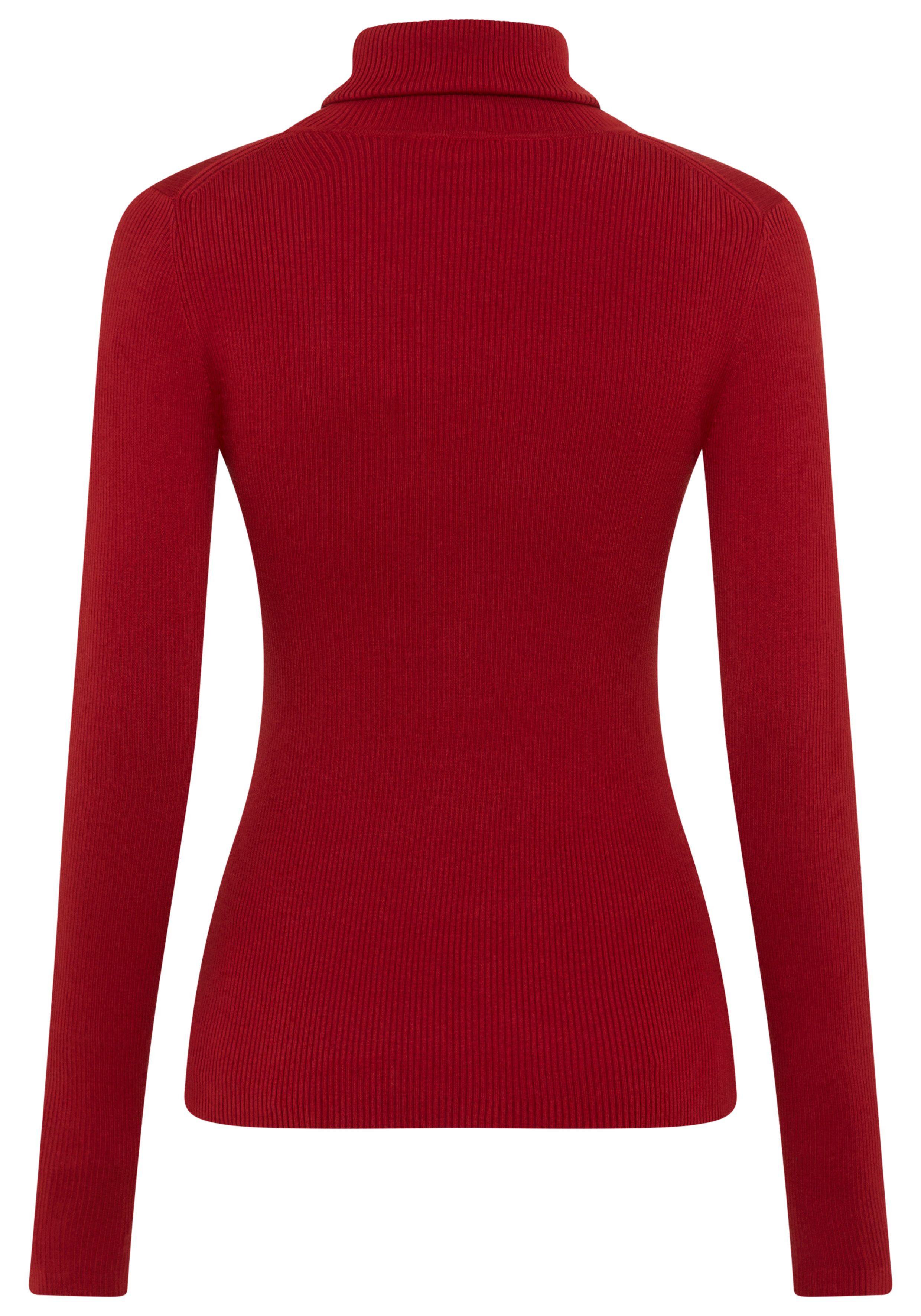 Calvin Klein Jeans Rollkragenpullover Rippstrick, figurbetonte günstig online kaufen