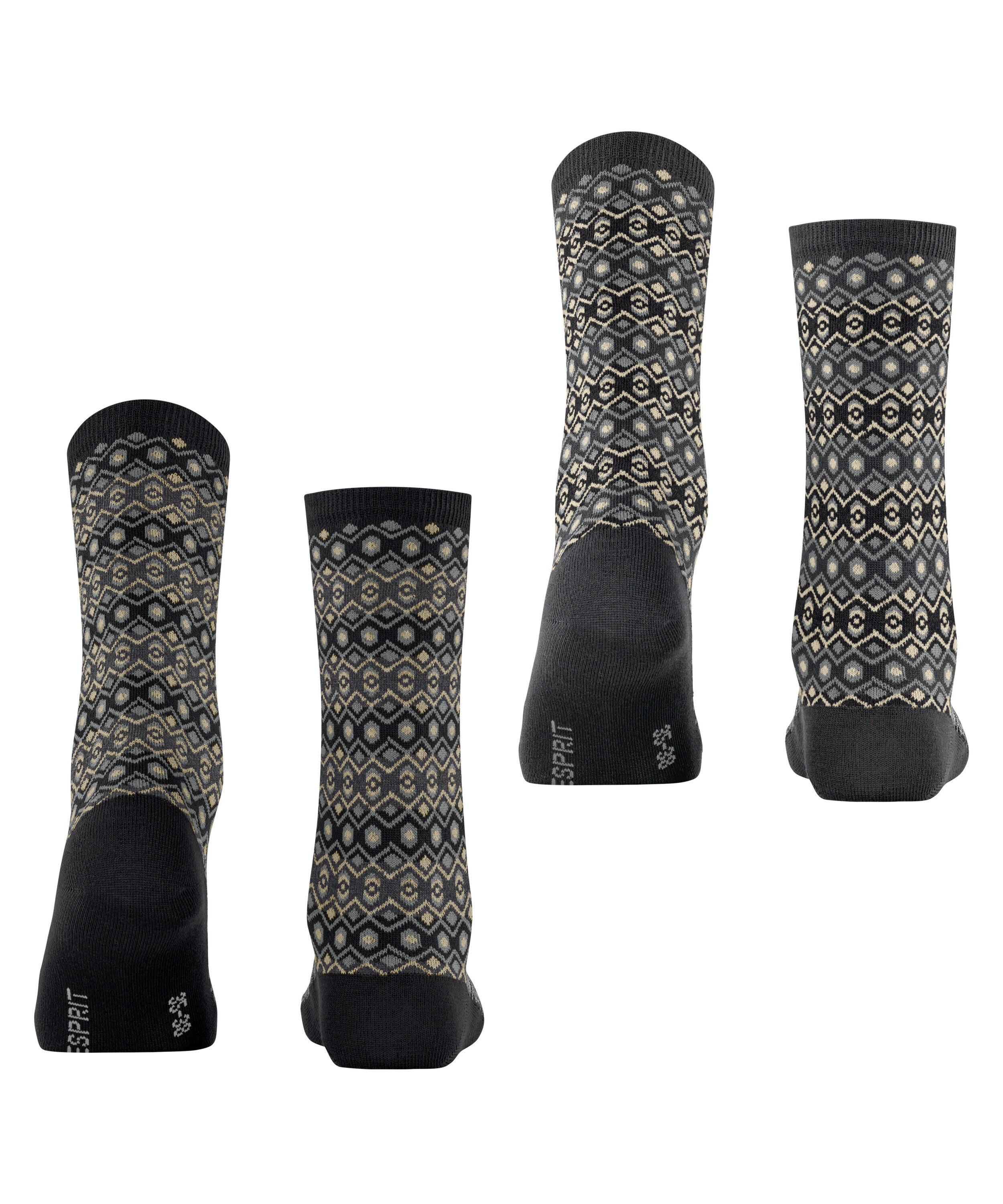 Esprit Socken Esprit Scandinavian 2-Pack Damen (2-Paar)