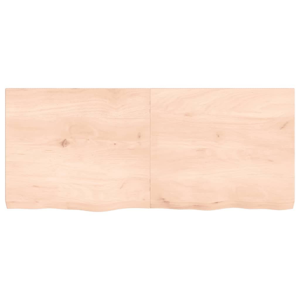 Eiche furnicato 140x60x(2-6) Unbehandelt Tischplatte Massivholz cm