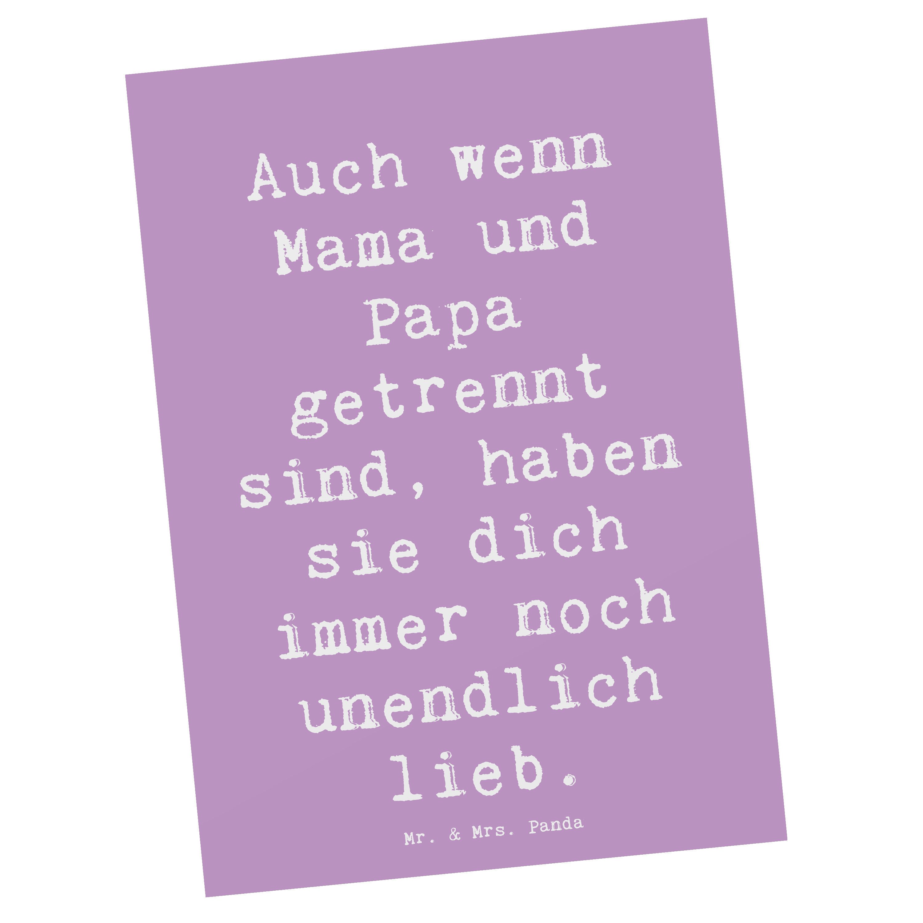 Postkarte Trennung von den Eltern - Lavendeltraum - Geschenk, Kind Trost, Zuver