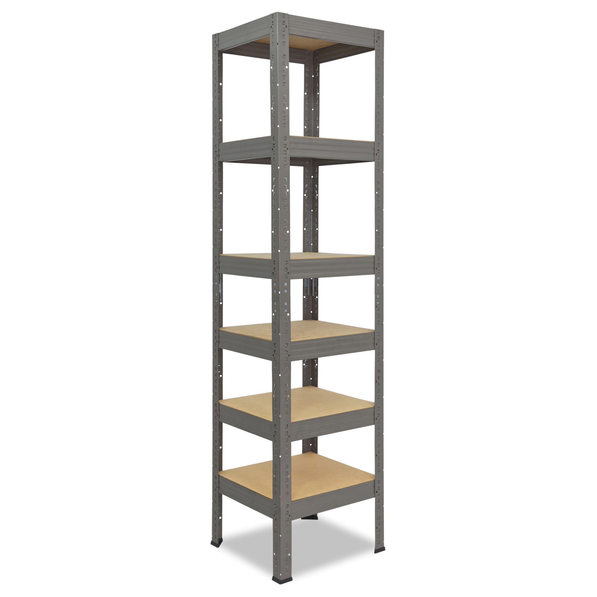 shelfplaza Schwerlastregal PROFI, 200x40x40cm grau, Metallregal 6 Böden mit je 166kg Tragkraft, als Kellerregal, Garagenregal, Werkstattregal & Regal Lagerregal, Steckregal Metall Regale