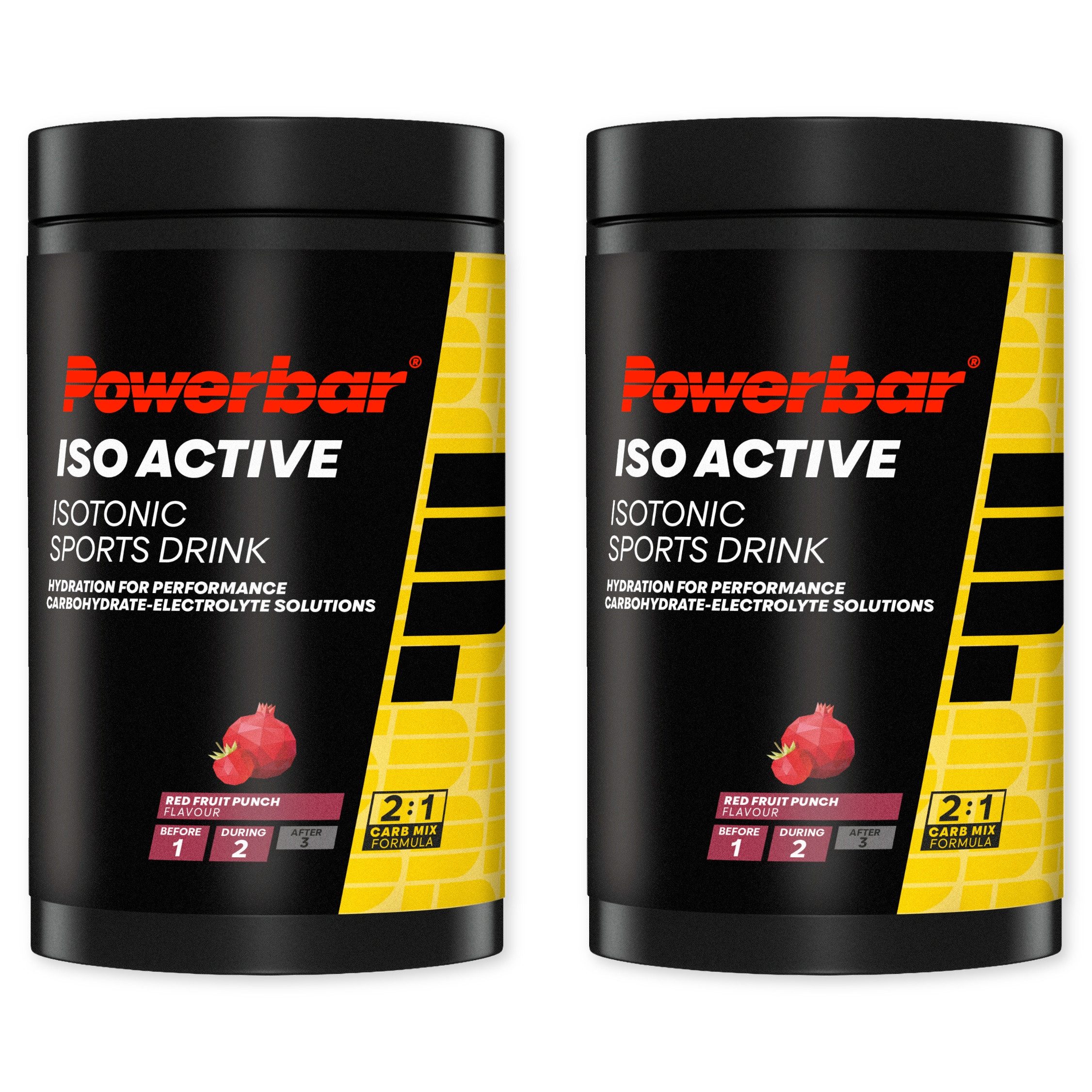 PowerBar Isoactive Red Fruit 2 x 600gIsotonisches Sportgetränk - 5 Elektrolyte Pulver, 2 St., 1.2 g