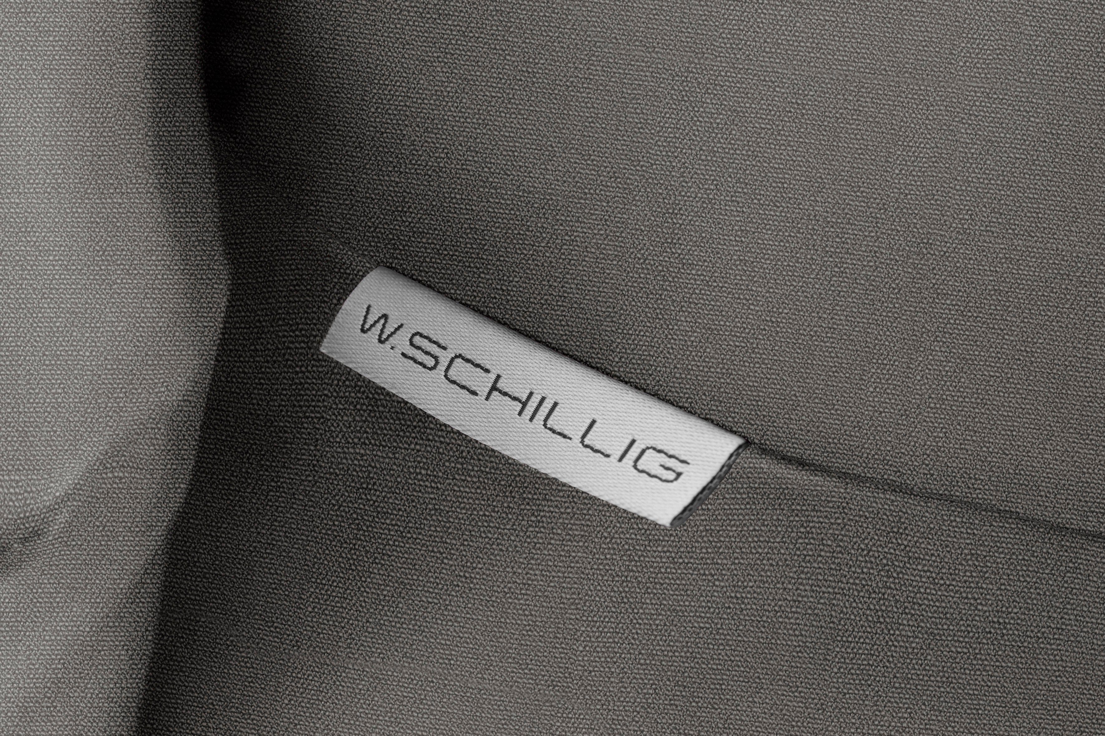 W.SCHILLIG 2,5-Sitzer sherry, Kopfstützenverstellung, Metallfüße Breite in 234 Schwarz, cm