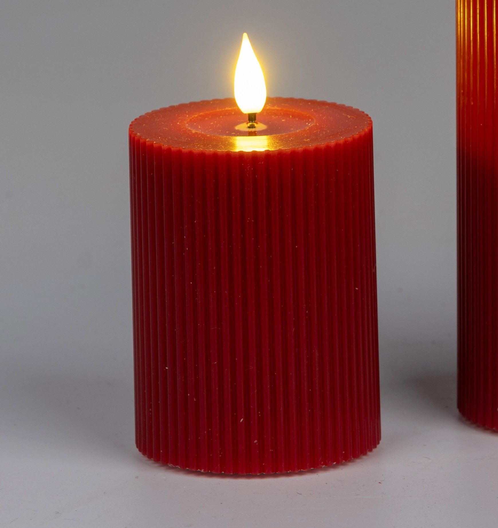 formano LED-Kerze Streifen, Farbe: rot, Motiv: günstig online kaufen