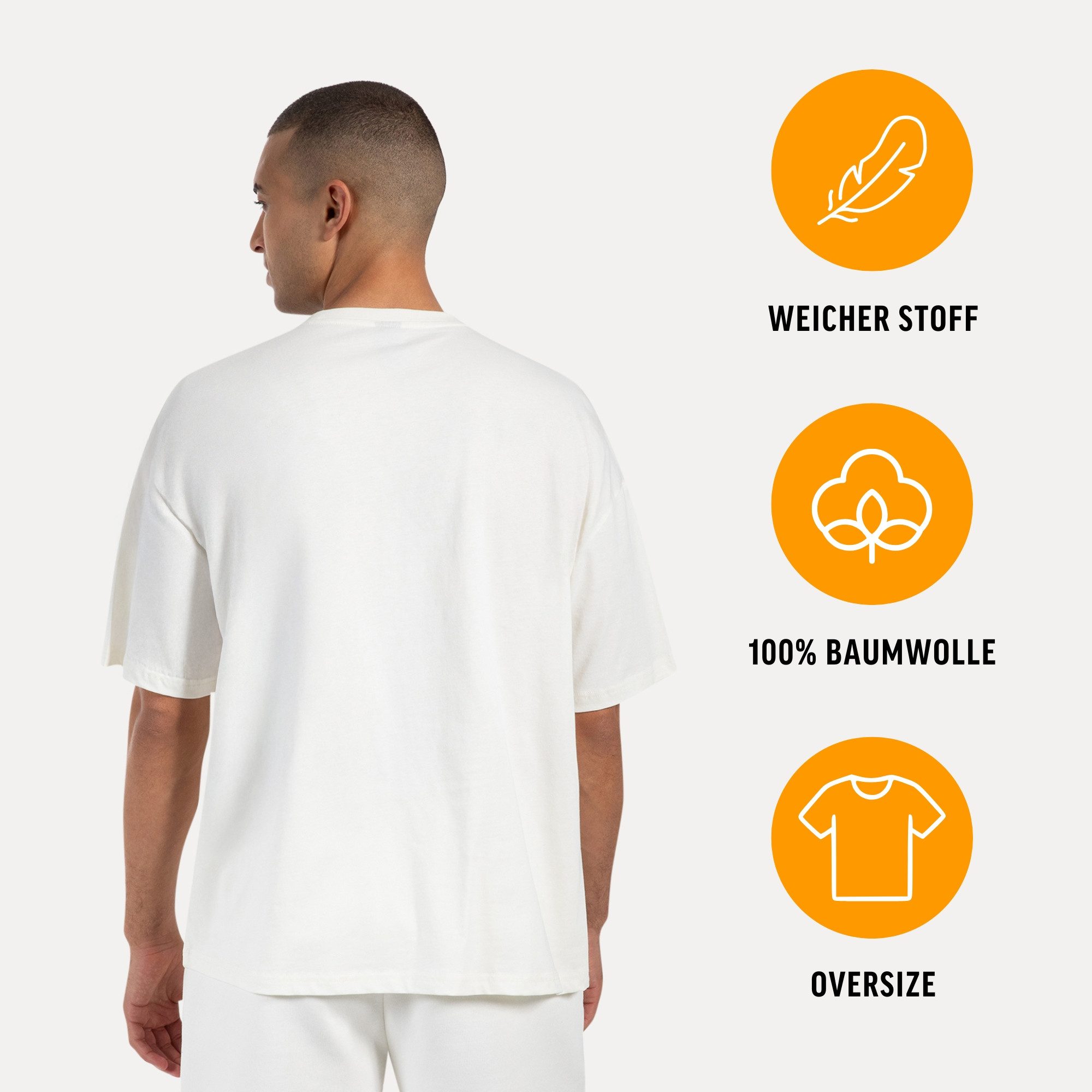 Smilodox T-Shirt Cedrik, Oversize Shirt aus 100% Baumwolle, Weiches Materia günstig online kaufen