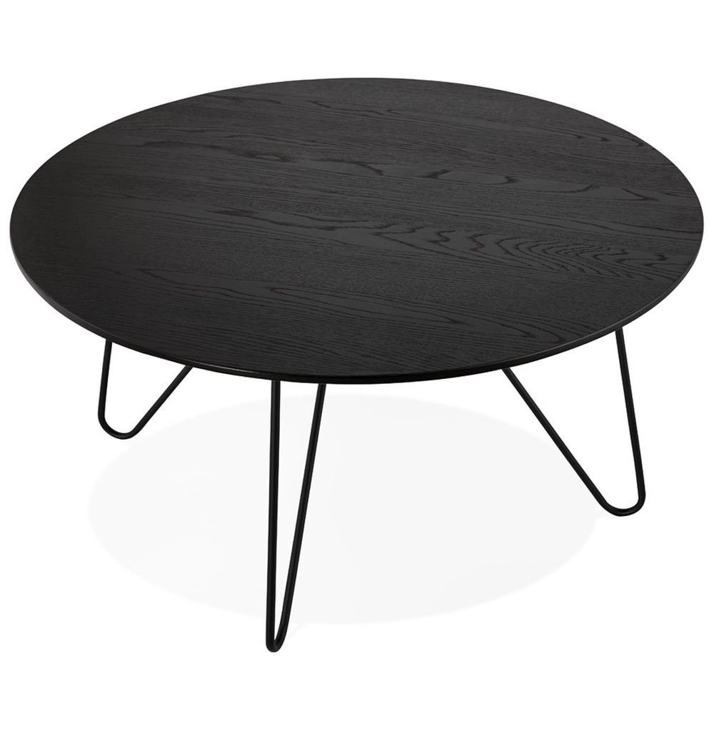 KADIMA DESIGN Beistelltisch MANITO Couchtisch Holz x (black) 80 Schwarz