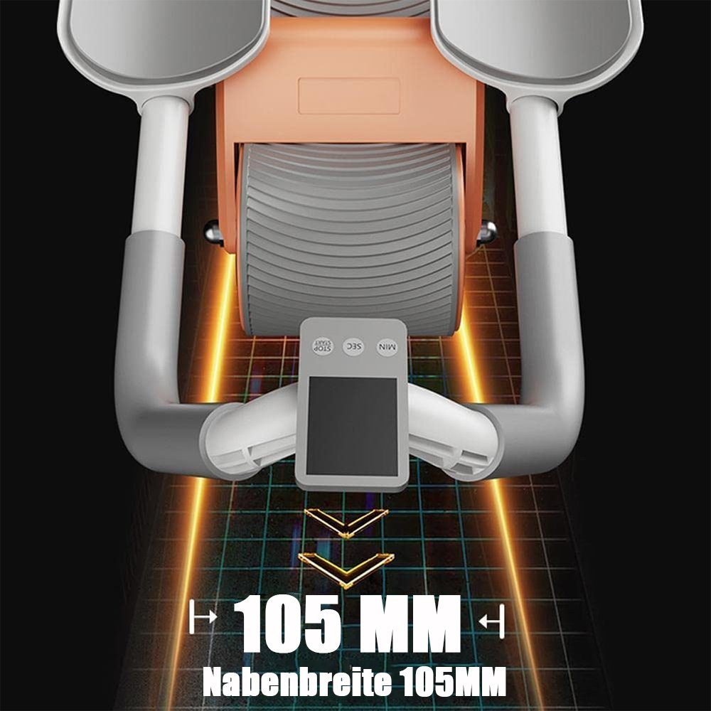 Bauchmuskeltrainer Automatisches Fitnessrolle Hause Orange NUODWELL für Bauchroller, zu Rebound