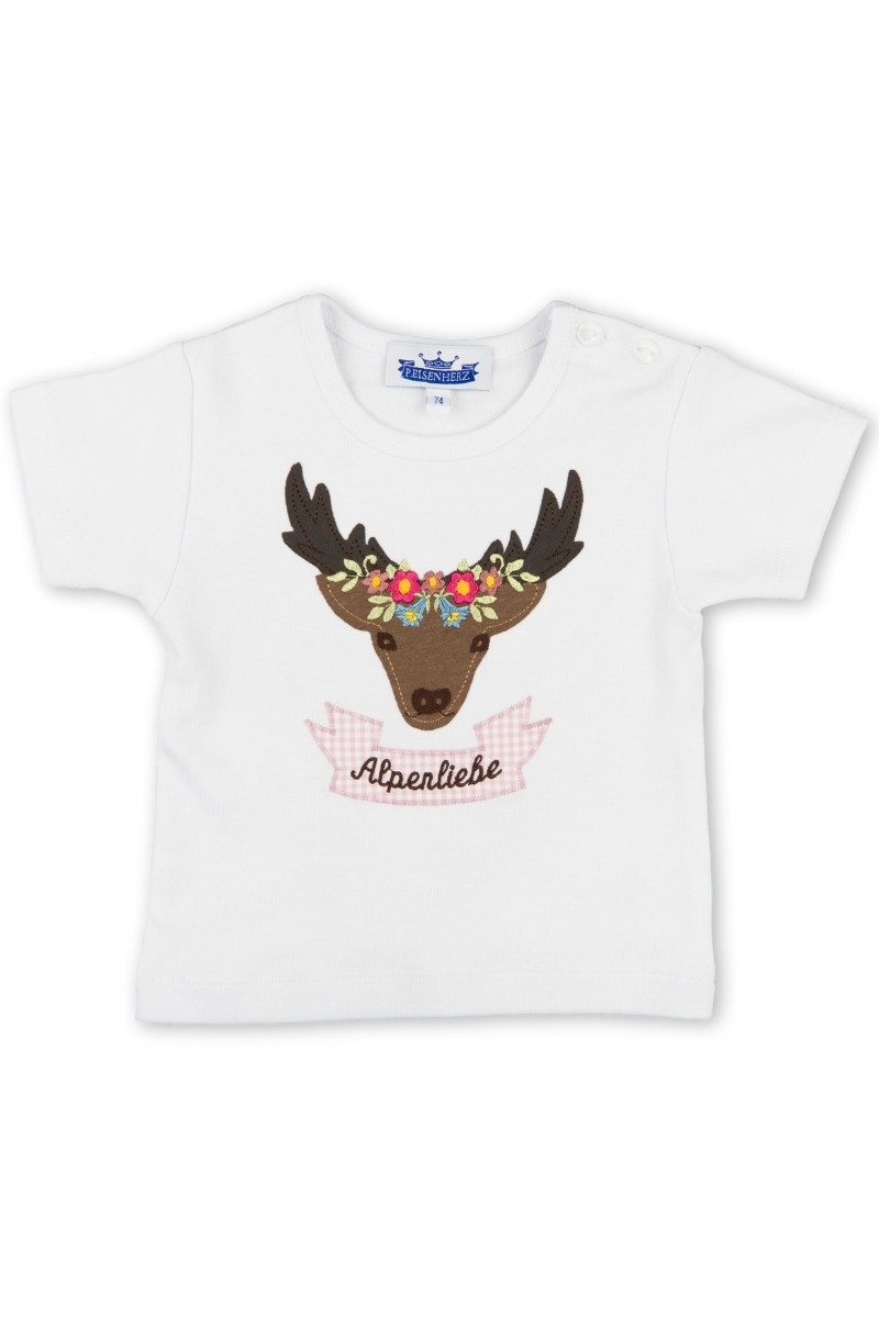 P.Eisenherz Trachtenbluse Trachtenshirt Baby/Kind - ALPENLIEBE - weiß