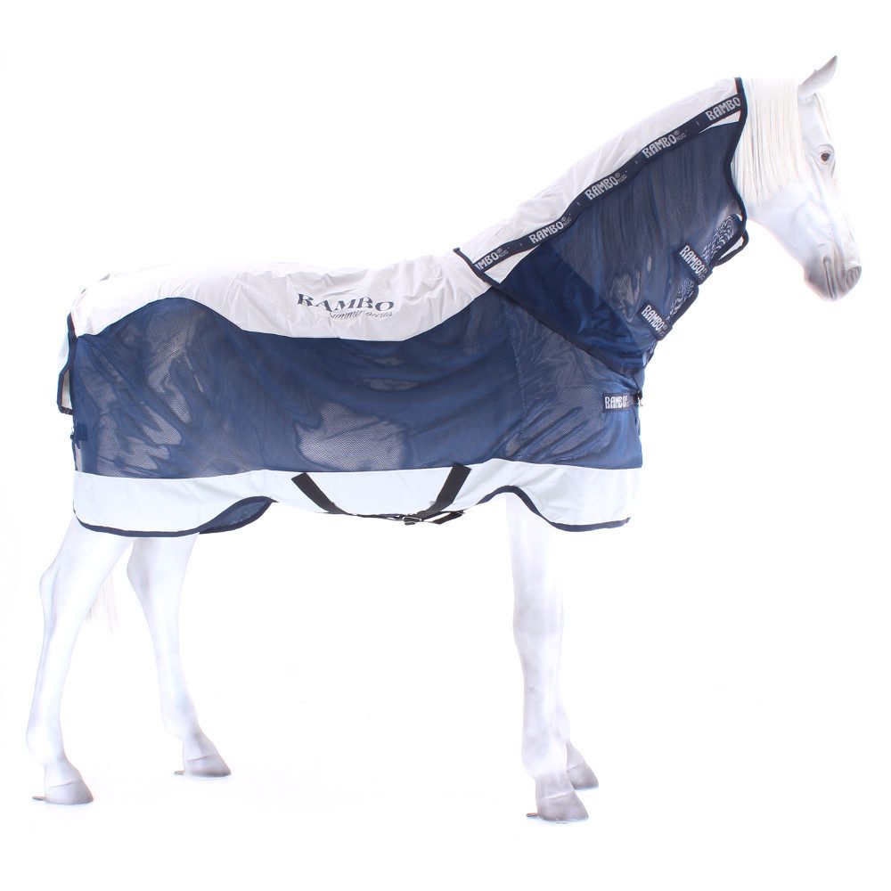 Horseware Pferde-Regendecke Horseware Rambo Summer Series Turnout 0g - Navy/Grey – Bild 2 von 5