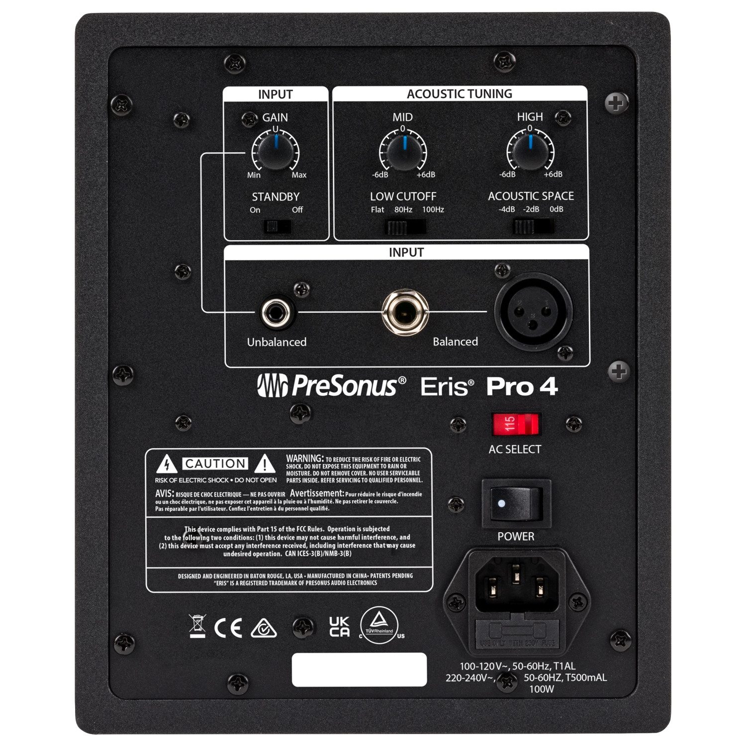 Presonus Presonus Studio-Monitor Eris Pro 4 Lautsprecher (Kabelgebunden, 80 W, Studio-Monitor)