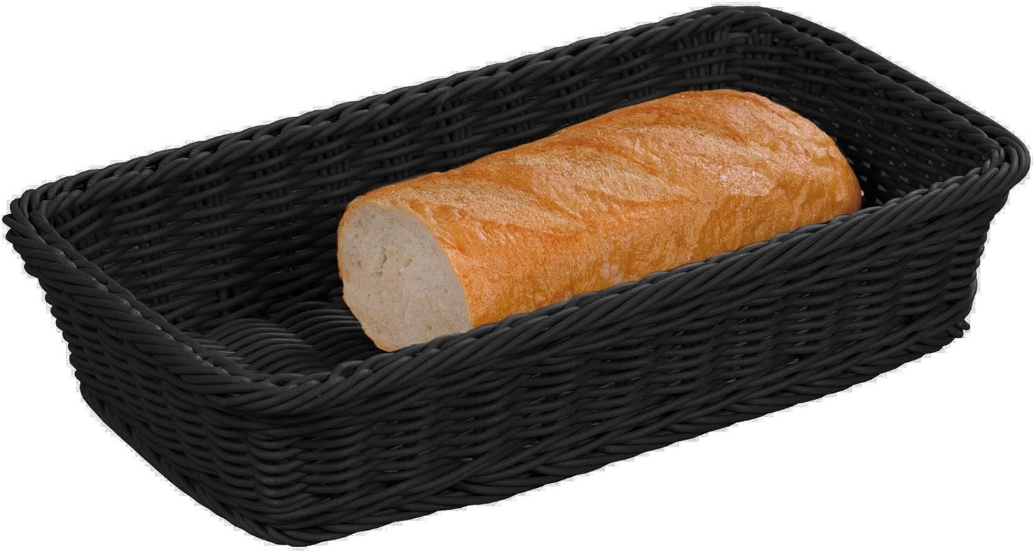 KESPER® Brotkorb Brot-Obstkorb eckig aus Vollkunststoff in schwarz, 35 x 20 x 7.5 cm, (1-tlg)