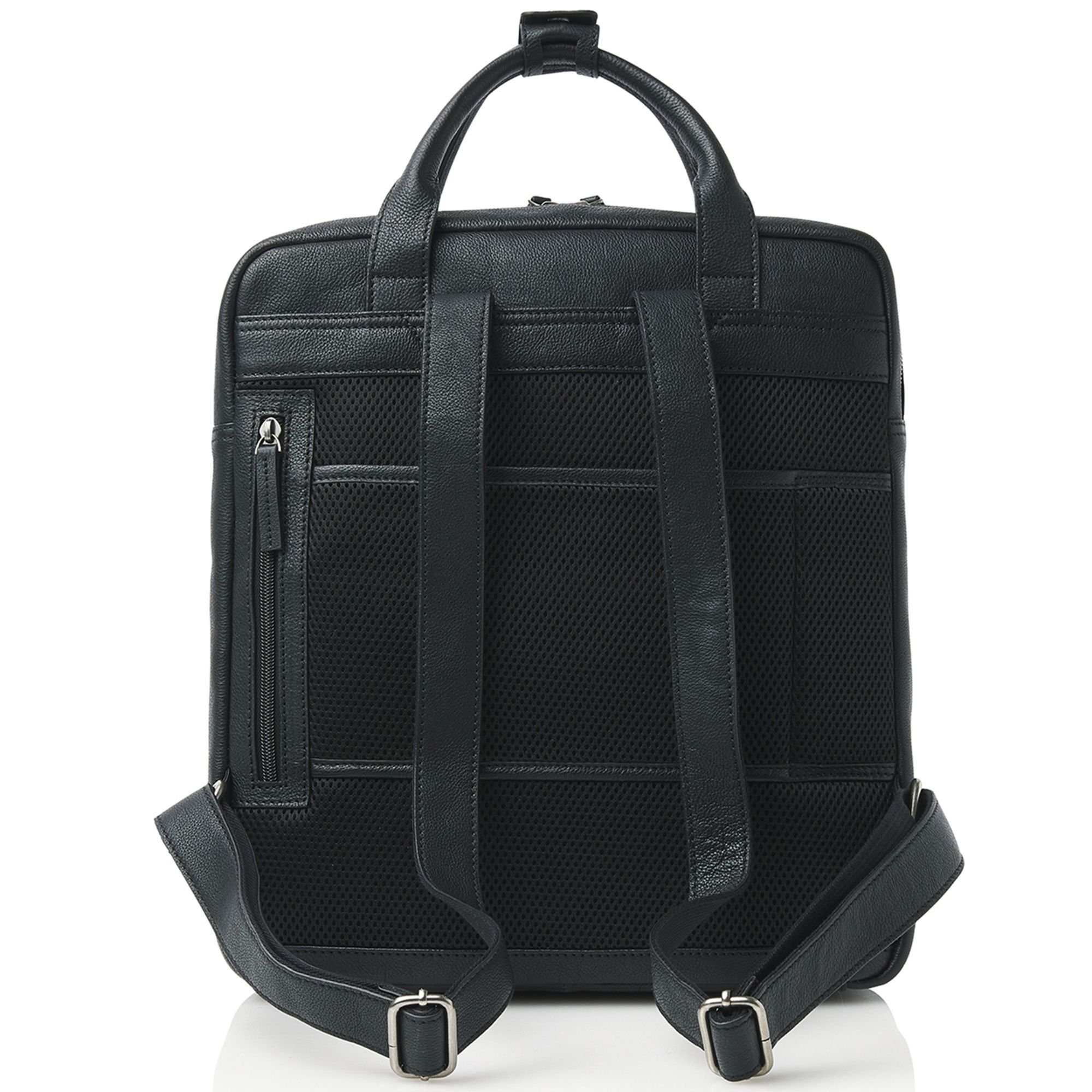 Leder Beerens & Laptoprucksack Linee, Castelijn schwarz