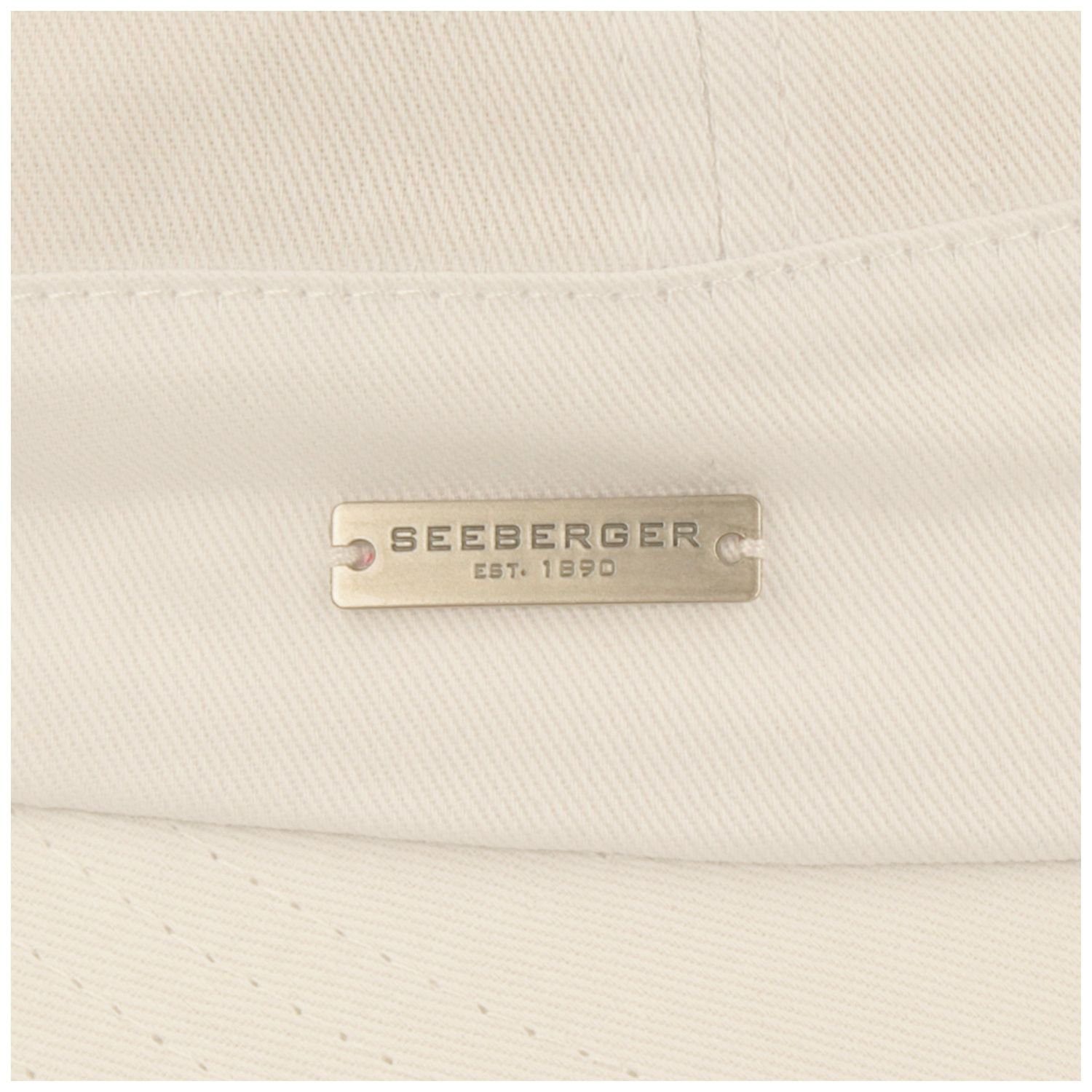Seeberger Visor Schildkappe aus 100% Baumwolle mit Schleife 17-weiss hinten