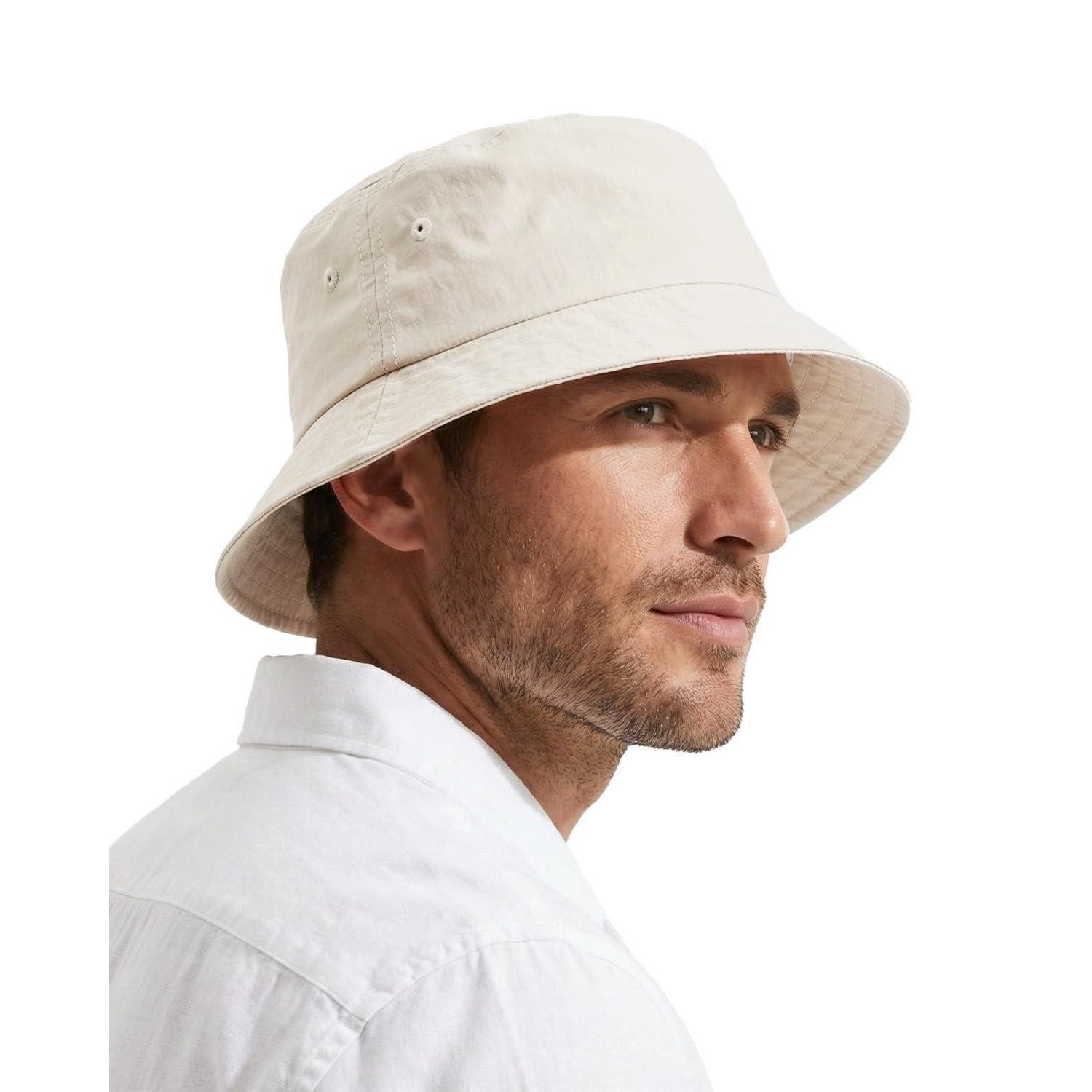 LuxusKollektion Fischerhut Fischerhut Anglerhut Sonnenhut UV Schnelltrocknend Golf Off-White XXL