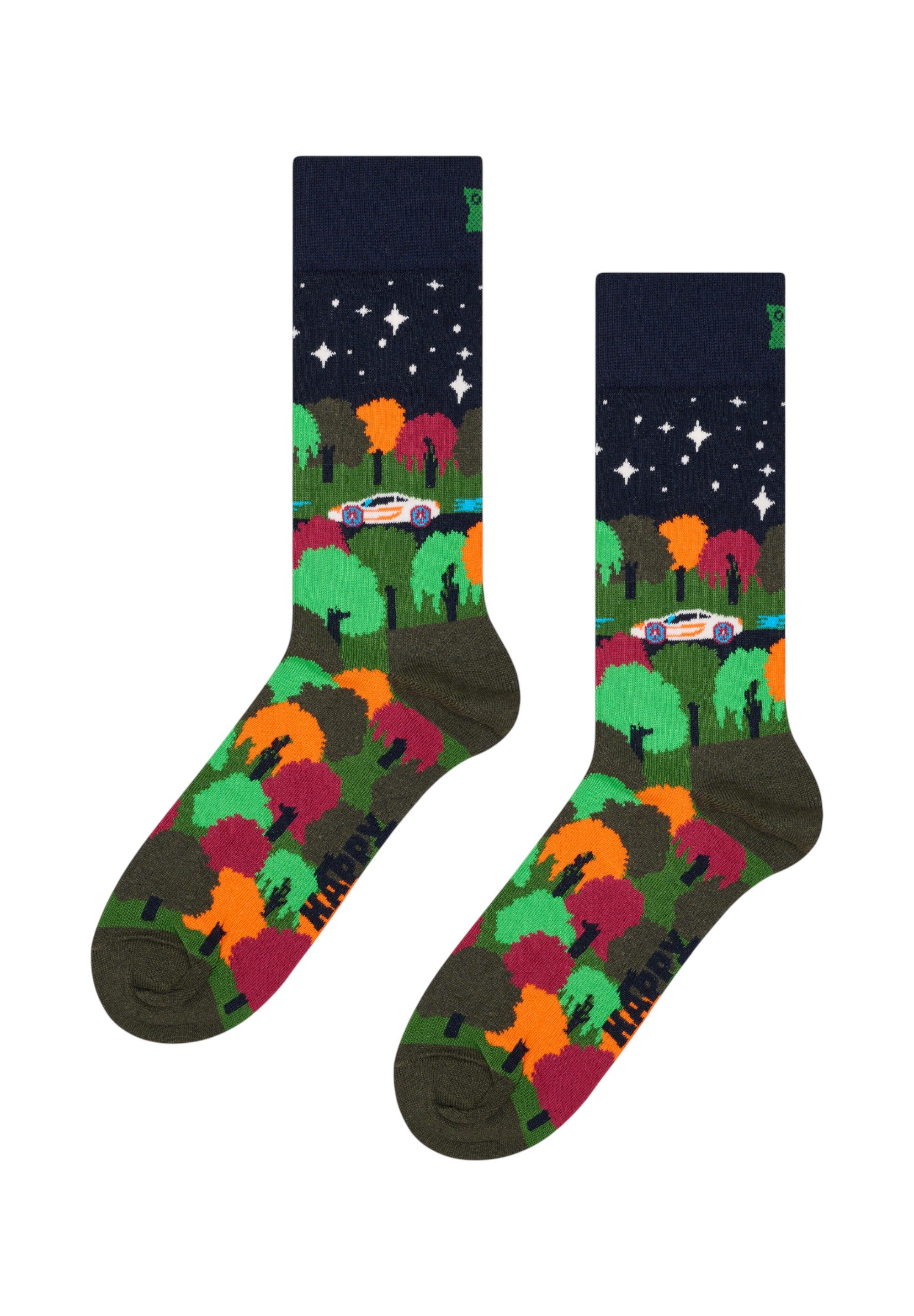 Happy Socks Basicsocken 3-Pack Car Socks Verstärkte Ferse, besserer Halt