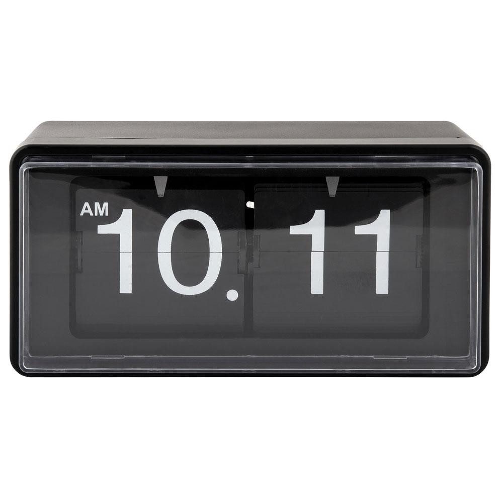 Karlsson Uhr Wanduhr oder Tischuhr Retro Boxed Flip Schwarz günstig online kaufen