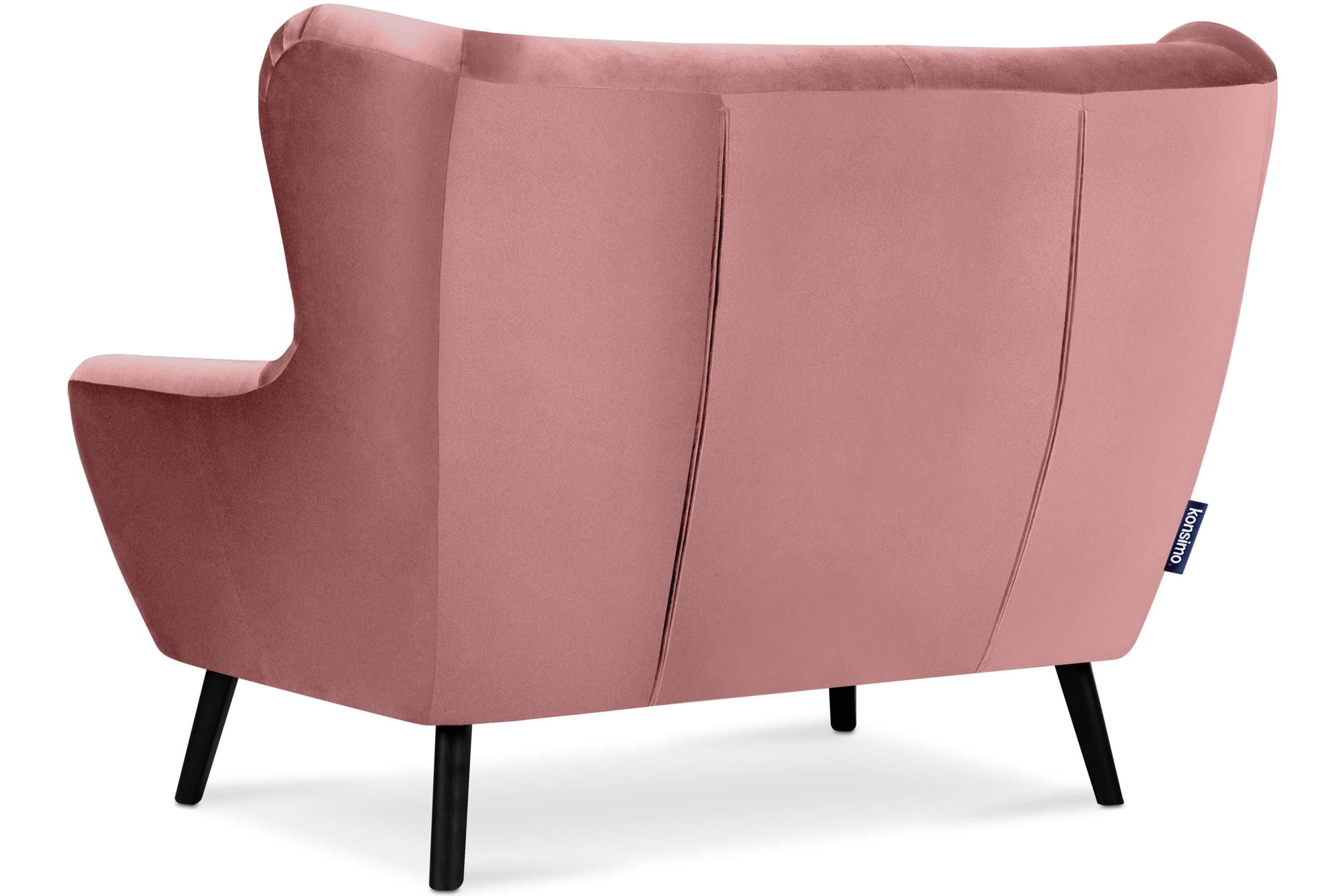 Sofa Sitz Sitzer, Schaumstoff Oberstoff, wasserabweisender im bequemer Sofa MIRO 2 rosa rosa | Konsimo