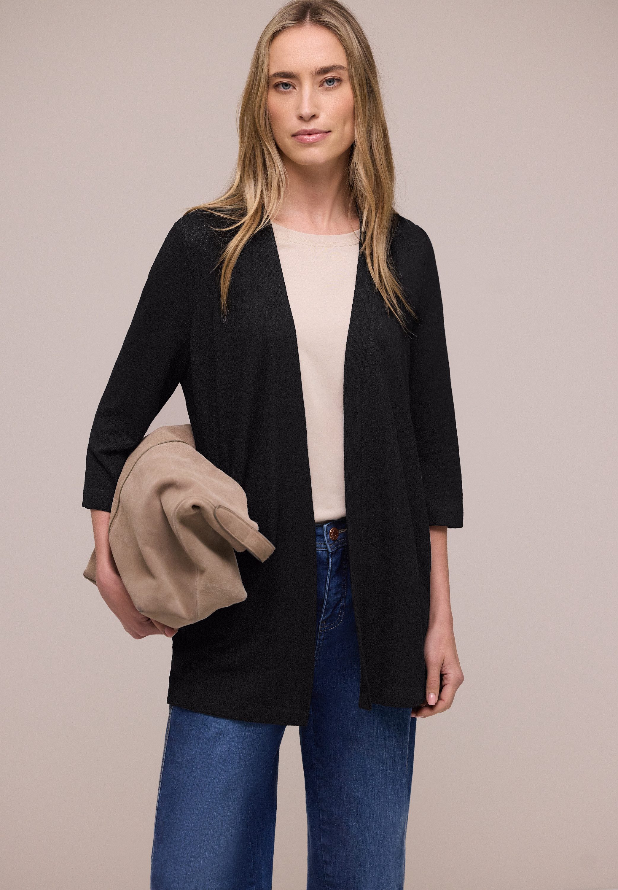 STREET ONE Cardigan mit Materialmix