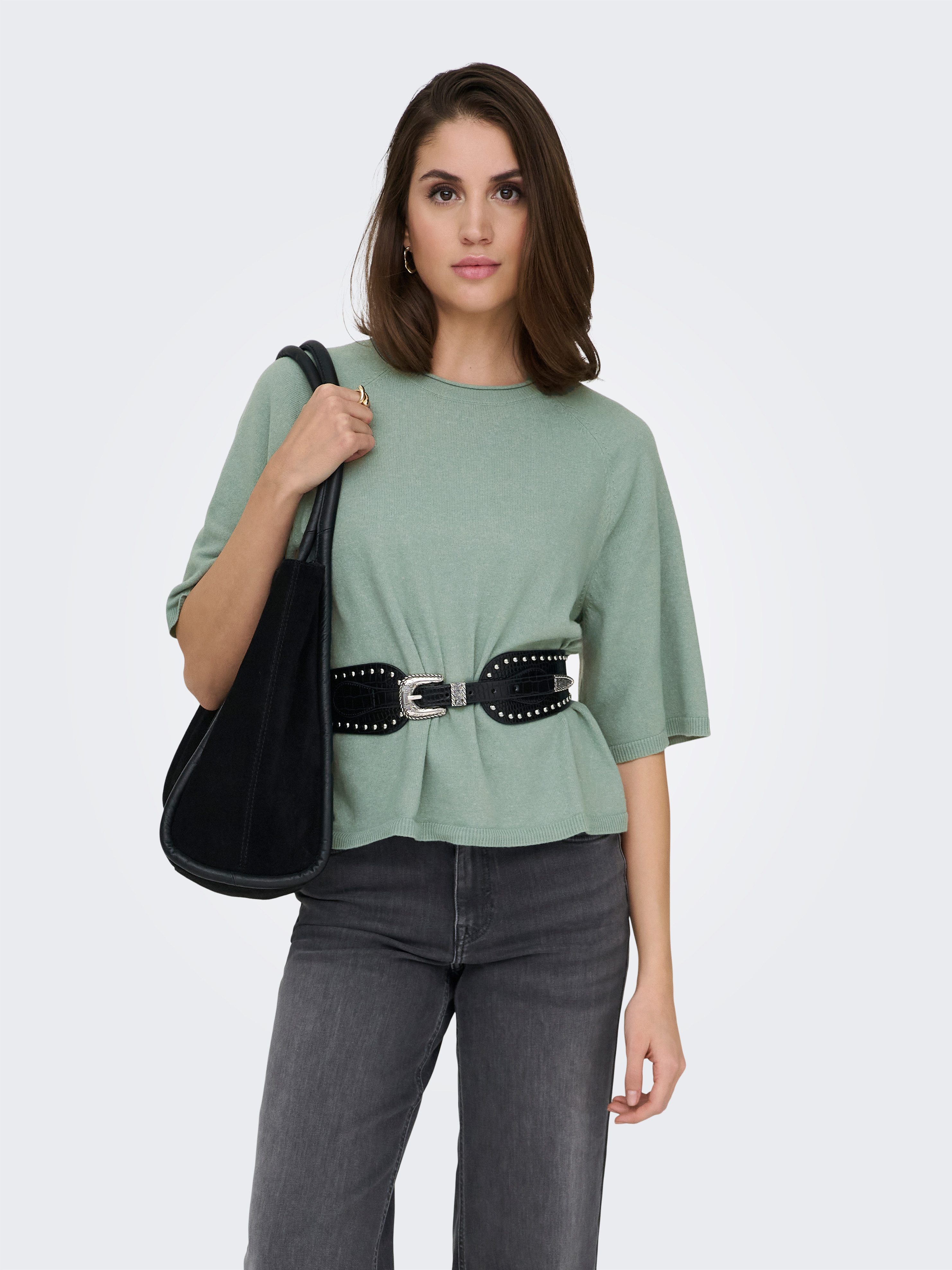 Rundhalspullover ONLLOYAL 2/4 O-NECK KNT NOOS