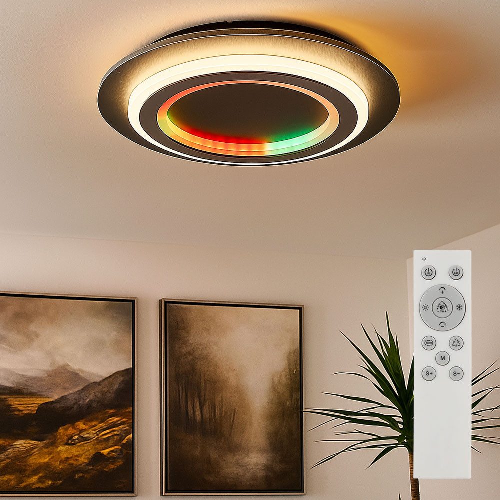 GLOBO LIGHTING LED Deckenleuchte, LED-Leuchtmittel fest verbaut, Farbwechsel, Neutralweiß, Kaltweiß, Warmweiß, Tageslichtweiß, Deckenlampe Deckenleuchte Küchenlampe Dimmer Fernbedienung RGB LED