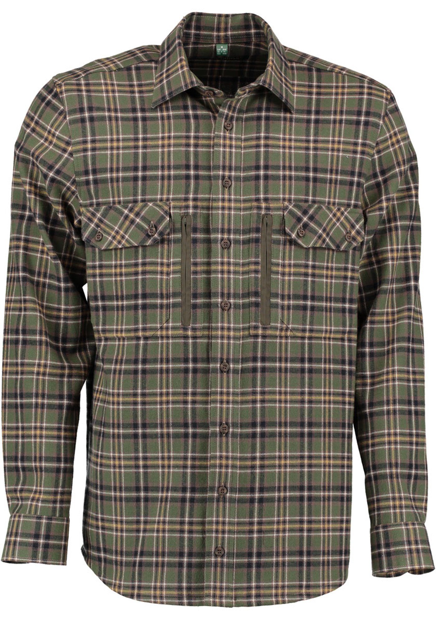 Tom Collins Outdoorhemd Olaxu Langarm Jagdhemd mit Patten- und Reißverschlusstaschen