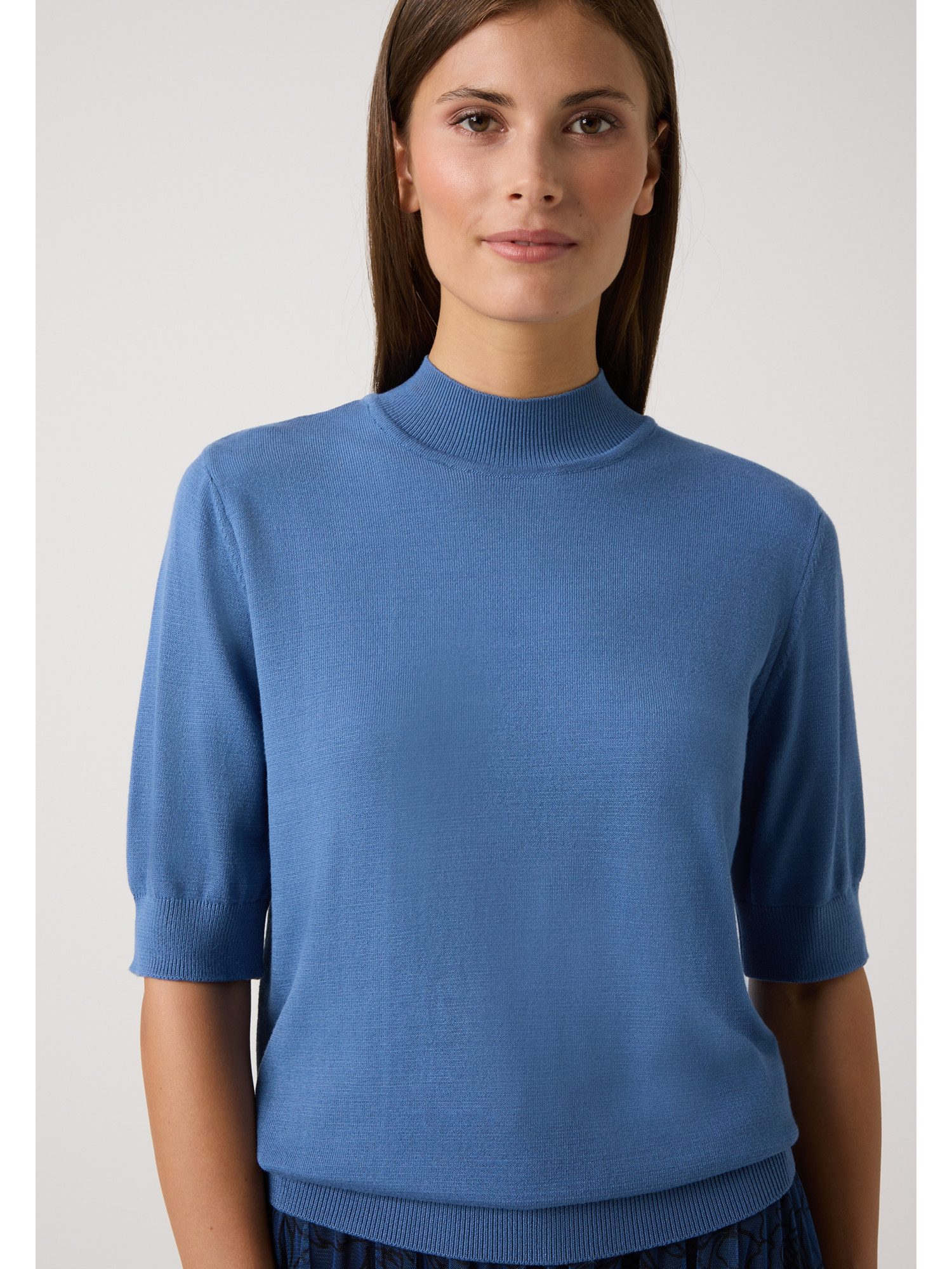 MORE&MORE Stehkragenpullover Viskose-Feinstrickpullover günstig online kaufen