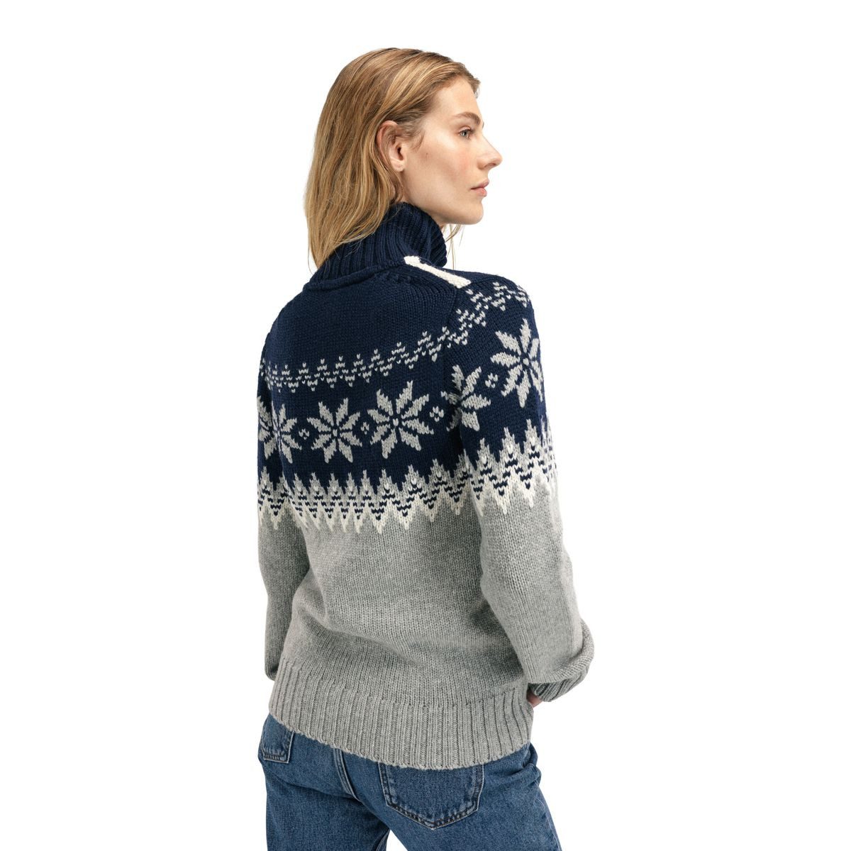 Dale of Norway Fleecepullover Myking Fem Sweater Ein stilvoller Retro-Pullover aus weicher Merinowolle, der
