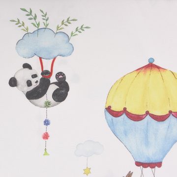 Vorhang SCHÖNER LEBEN. Vorhang Lamarama Lamas, Pandas und Heißluftballons 245c, SCHÖNER LEBEN., Smokband (1 St), blickdicht, handmade, made in Germany, vorgewaschen