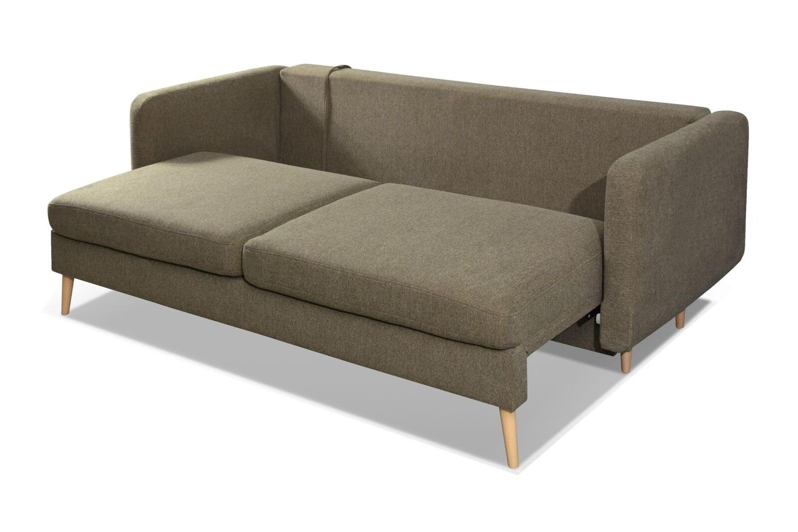 3 JVmoebel Sitzer Sofa Sofa, Möbel Braun Polster Schlafsofa Luxus Textil Designer Blaue