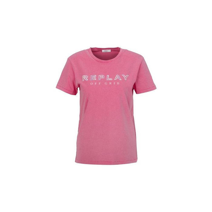 Replay T-Shirt Garment Dyed Cotton Jersey Batikaufdruck