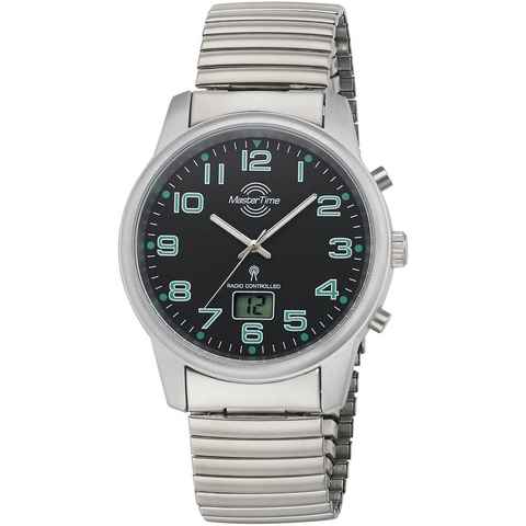 MASTER TIME Funkuhr Basic, MTGA-10763-22Z, Armbanduhr, Quarzuhr, Herrenuhr, Datum, Leuchtzeiger