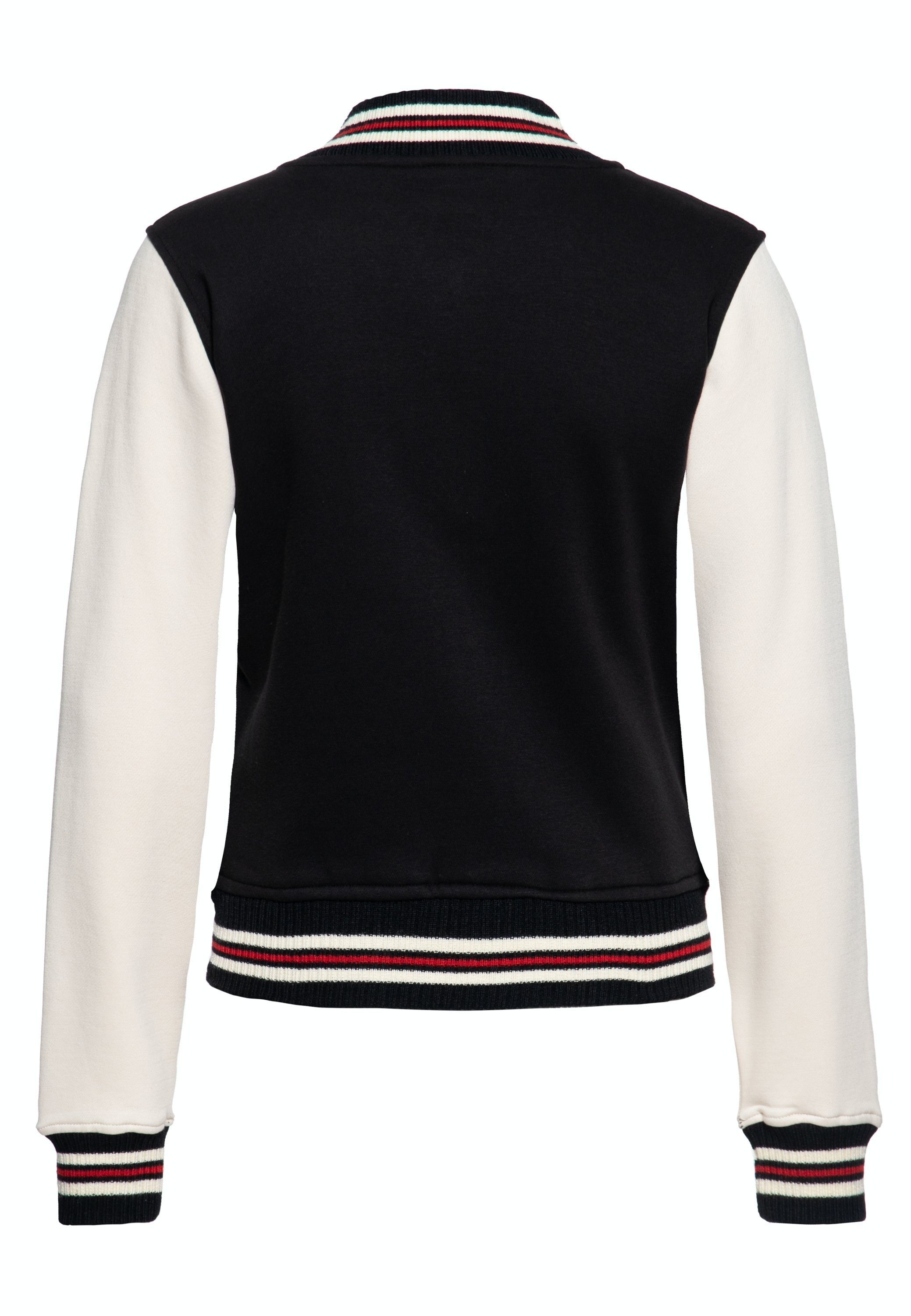 QueenKerosin Collegejacke Q (1-St) Mit Kontrast Raglan-Ärmeln