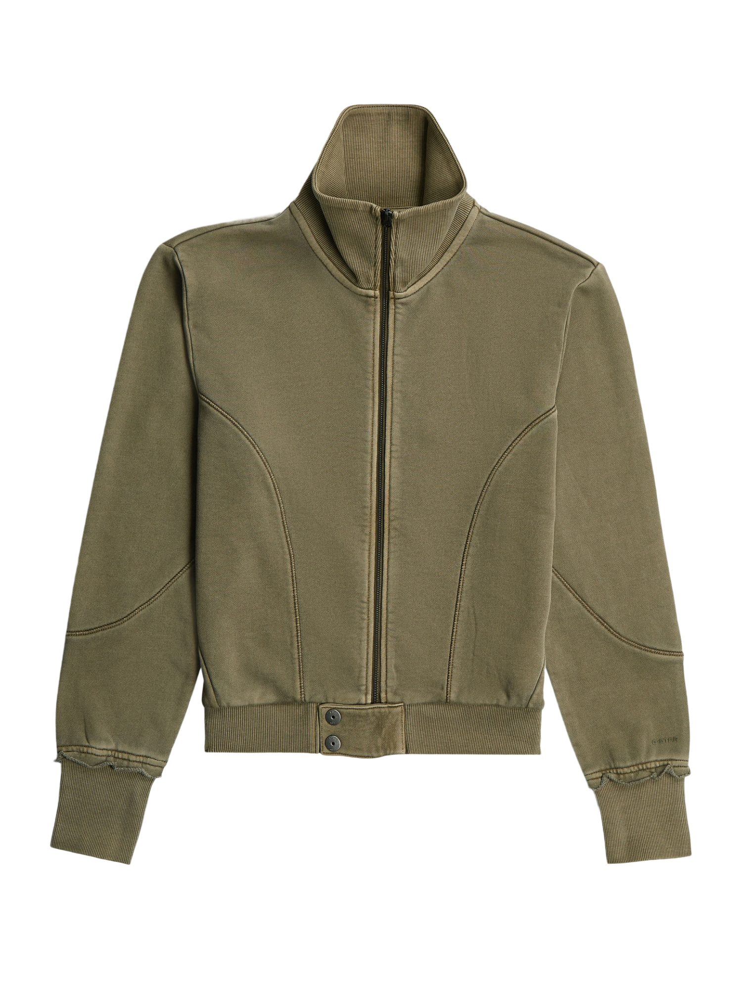 G-STAR Sweatshirt grün,Casual,Baumwolle,Washed,Stehkragen,Langarm,Casual Fit