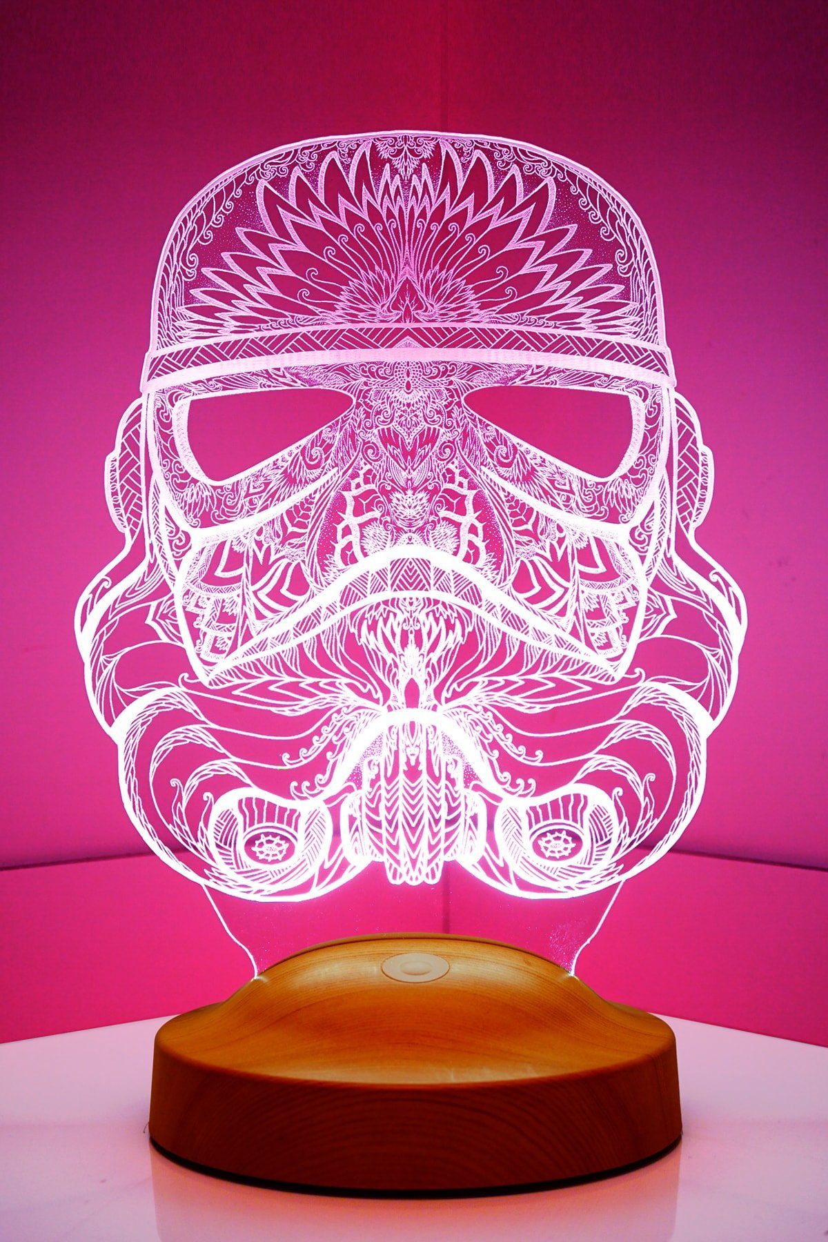 Geschenkelampe LED Nachttischlampe Star Wars Stormtrooper 3D Nachtlicht Geschenk für Jungen, Leuchte 7 Farben fest integriert, Star Wars Geschenkartikel, Geburt – Bild 5 von 5