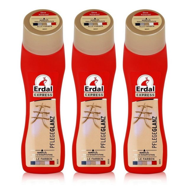 Erdal Erdal Express Pflegeglanz alle Farben 75ml – Mit Mandelöl (3er Pack) Reinigungstücher