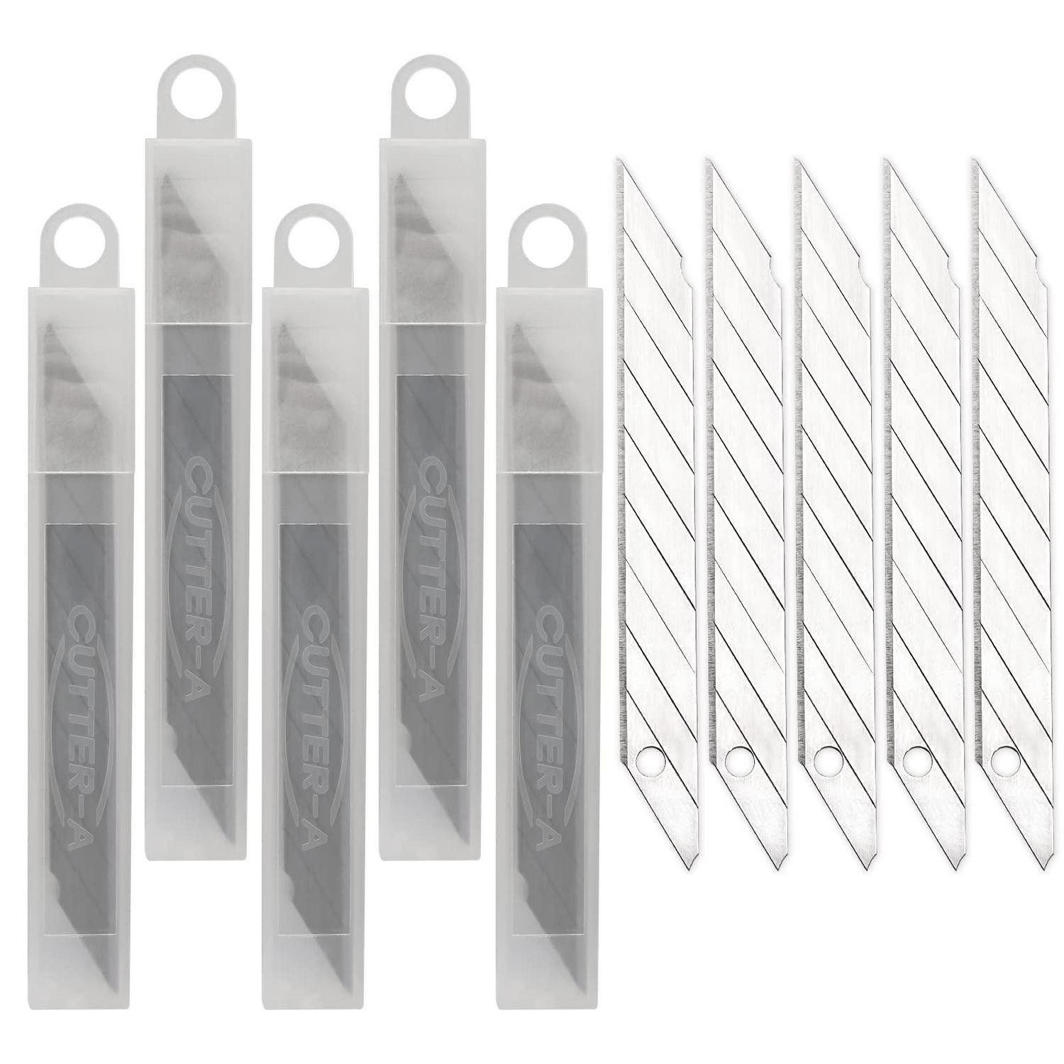 LuxusKollektion Cuttermesser Ersatzklingen 9mm 30° Edelstahl 50Stk