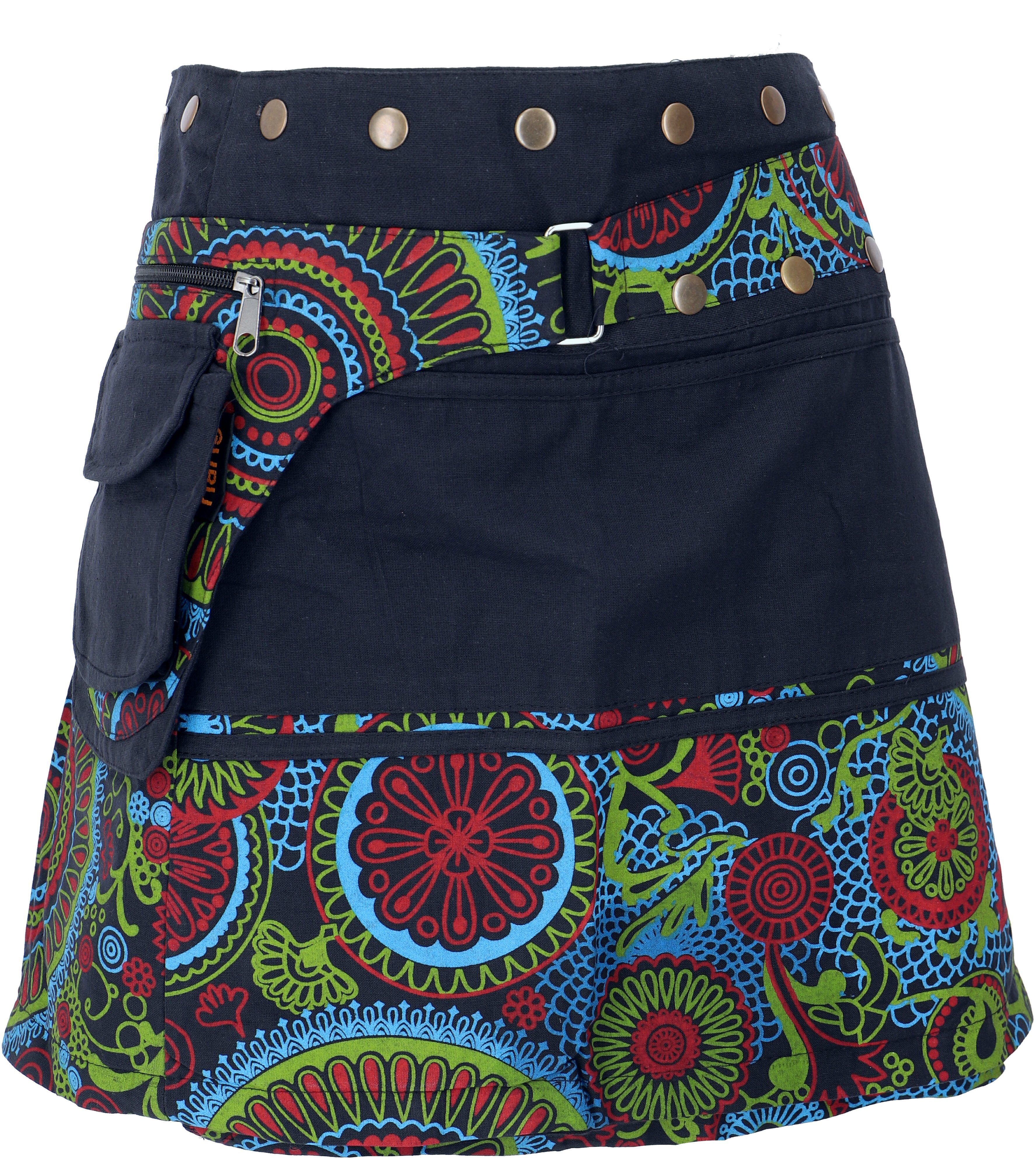 Guru-Shop Minirock Wickelrock, kurzer Rock, Cacheur, günstig online kaufen